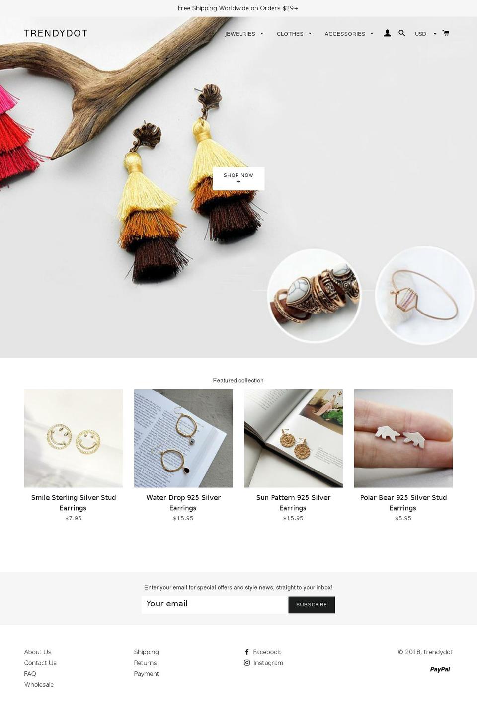 trendydot.com — Shopify storefront screenshot