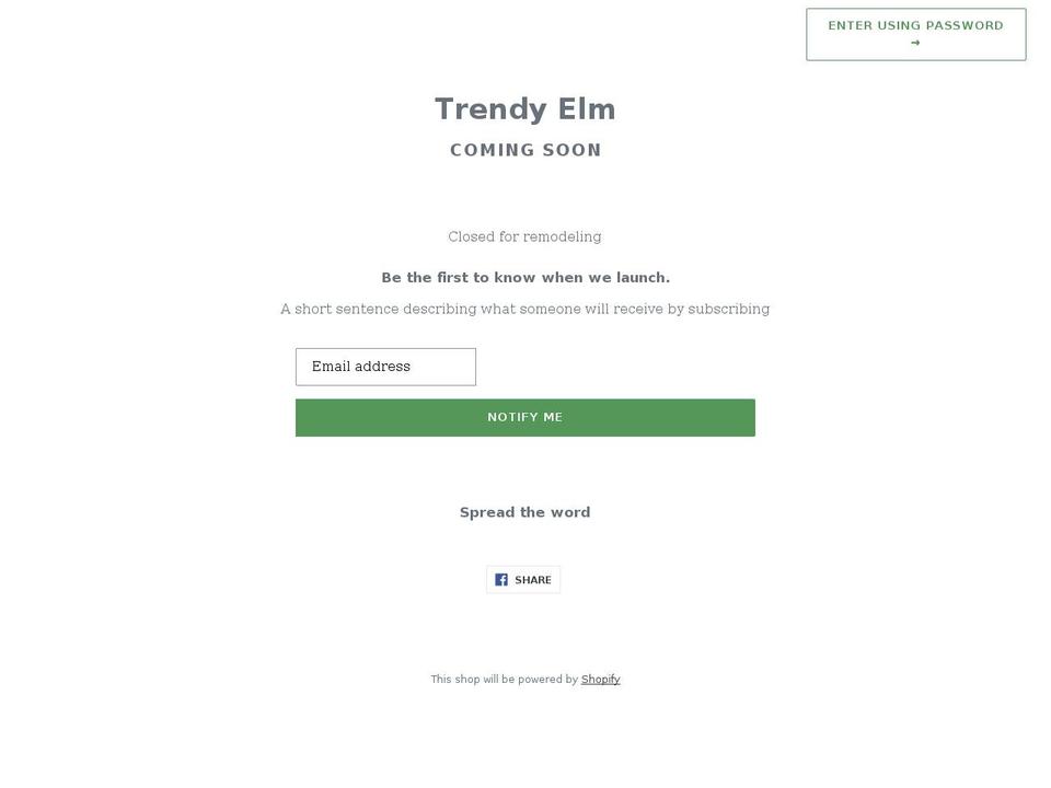trendyelm.com shopify website screenshot