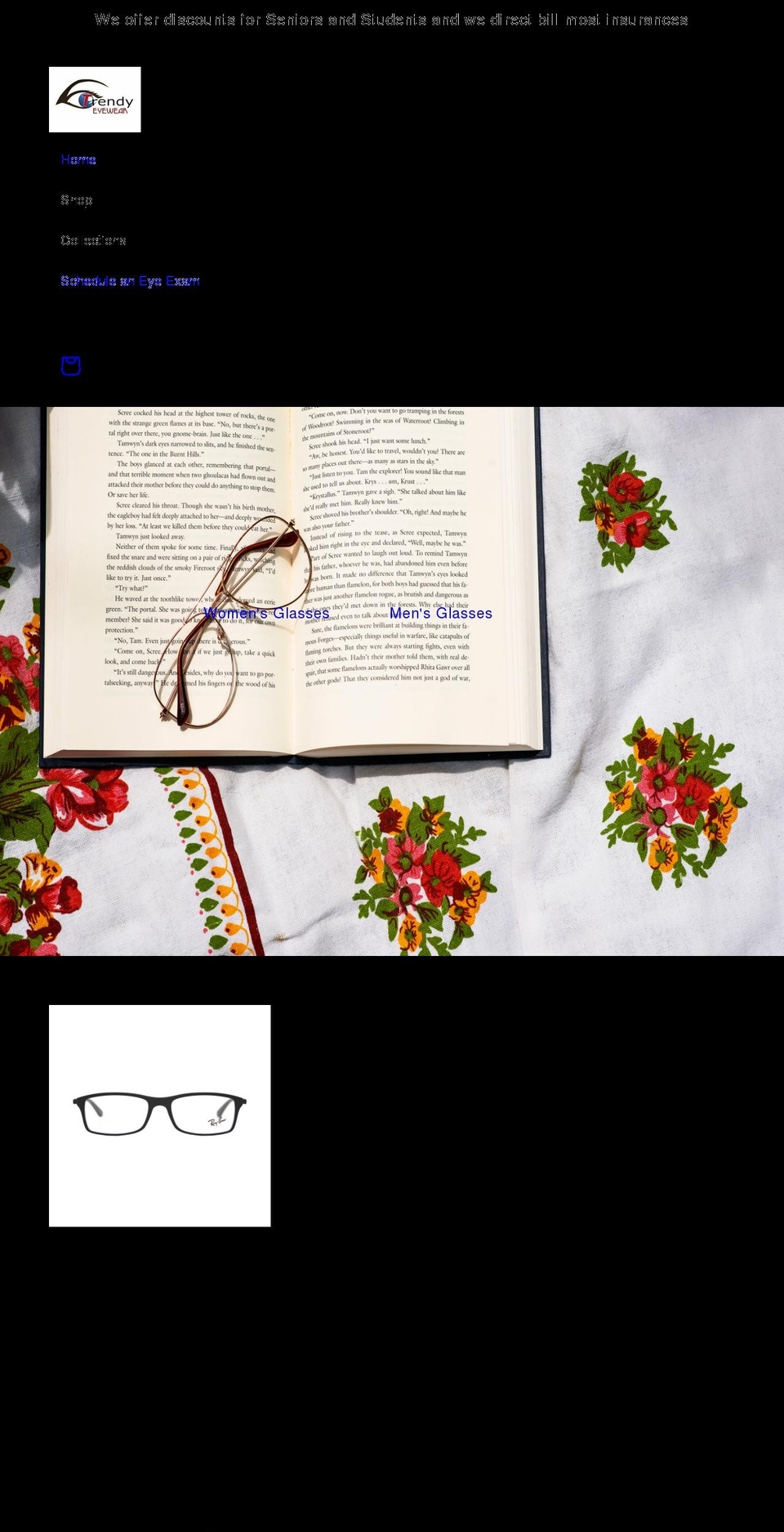 trendyeyewear.ca shopify website screenshot