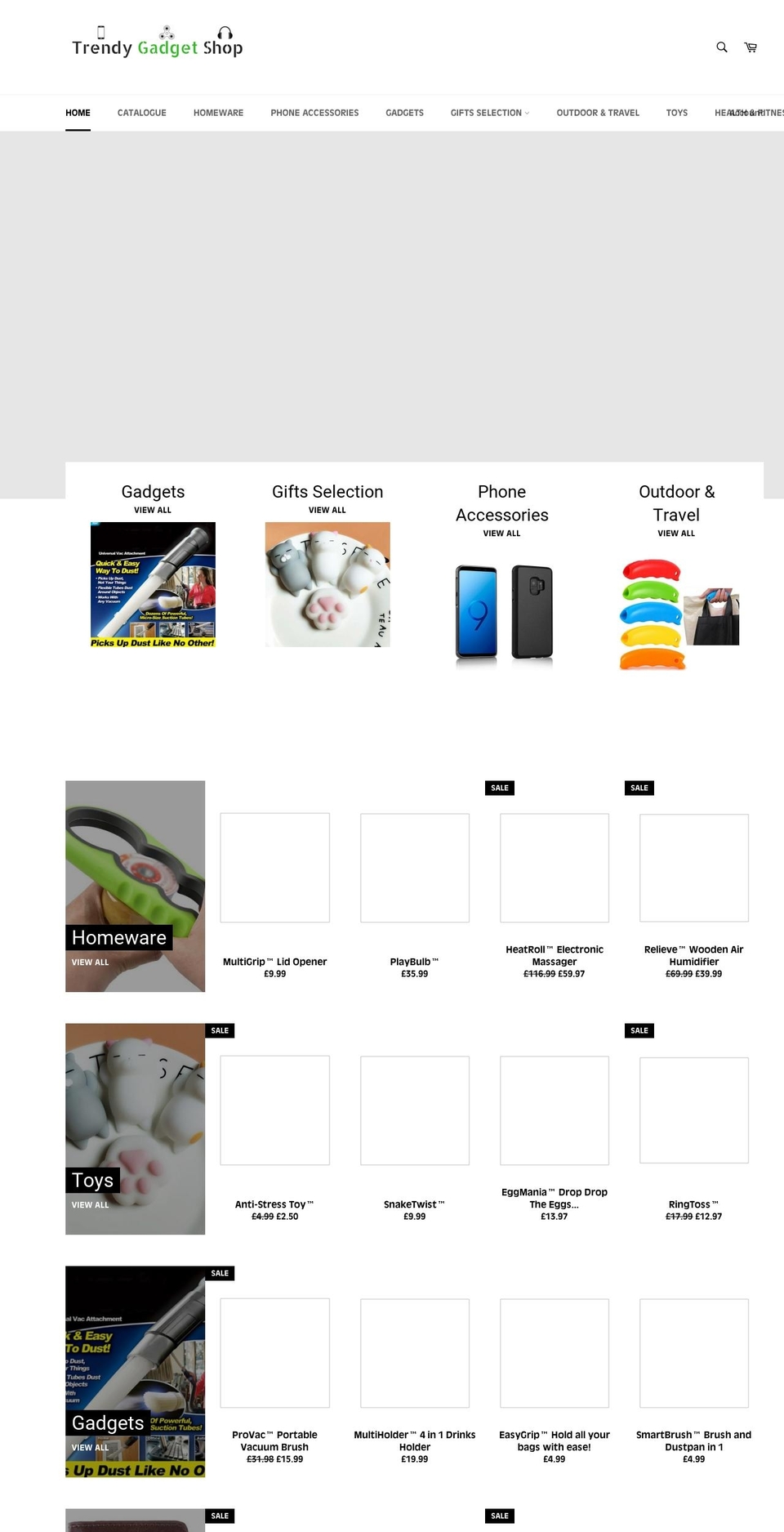 trendygadgetshop.com — Shopify storefront screenshot