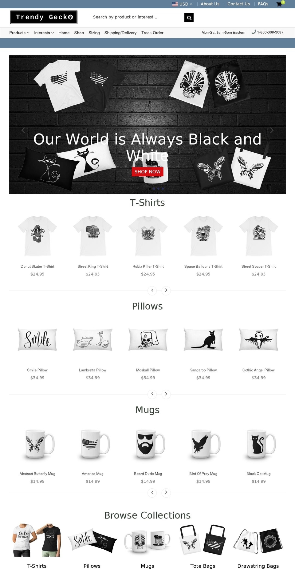 trendygecko.com — Shopify storefront screenshot