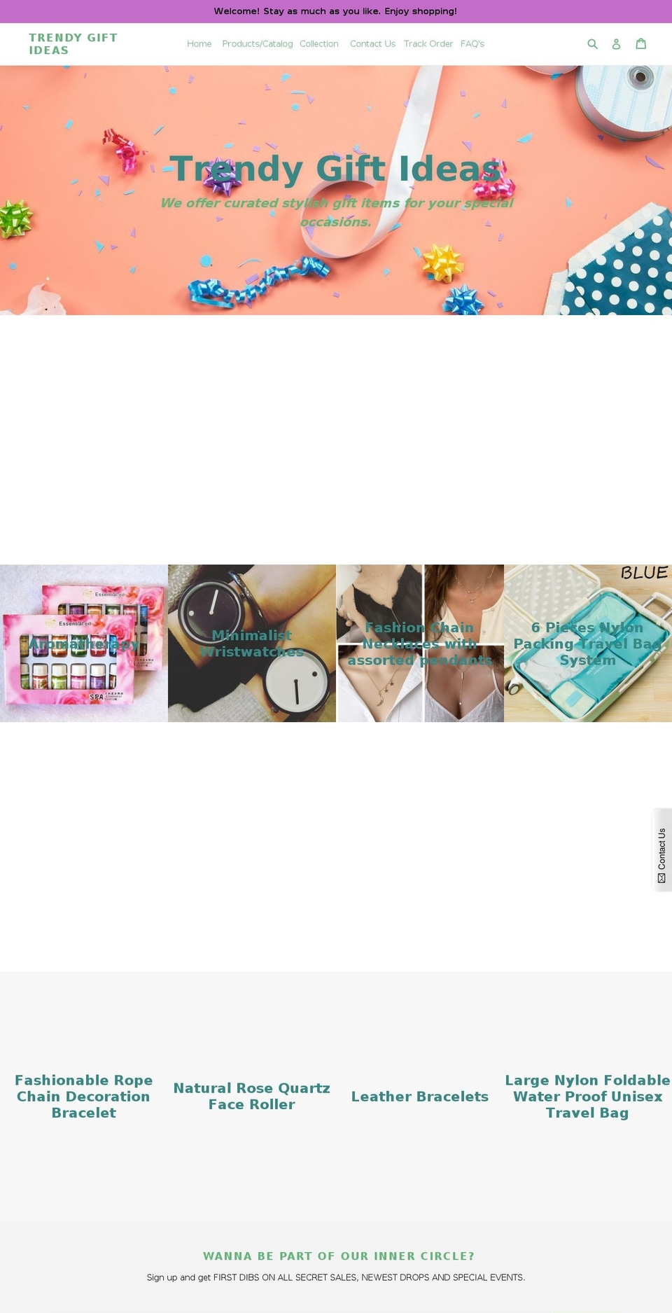 trendygiftideas.net shopify website screenshot