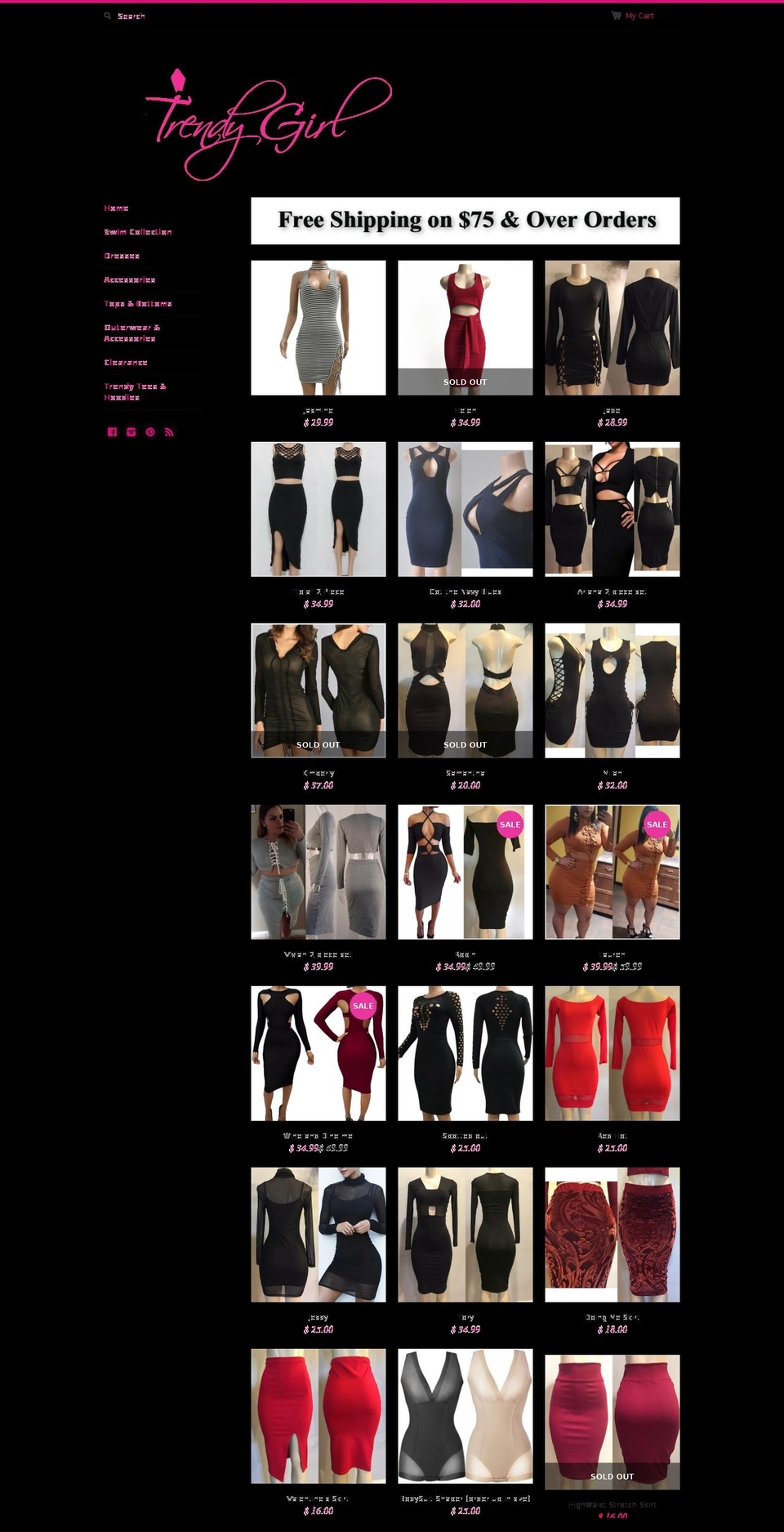 Shoptimized Shopify theme site example trendygirlboutique.com