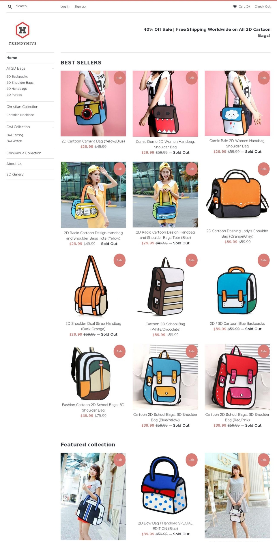 trendyhive.com shopify website screenshot