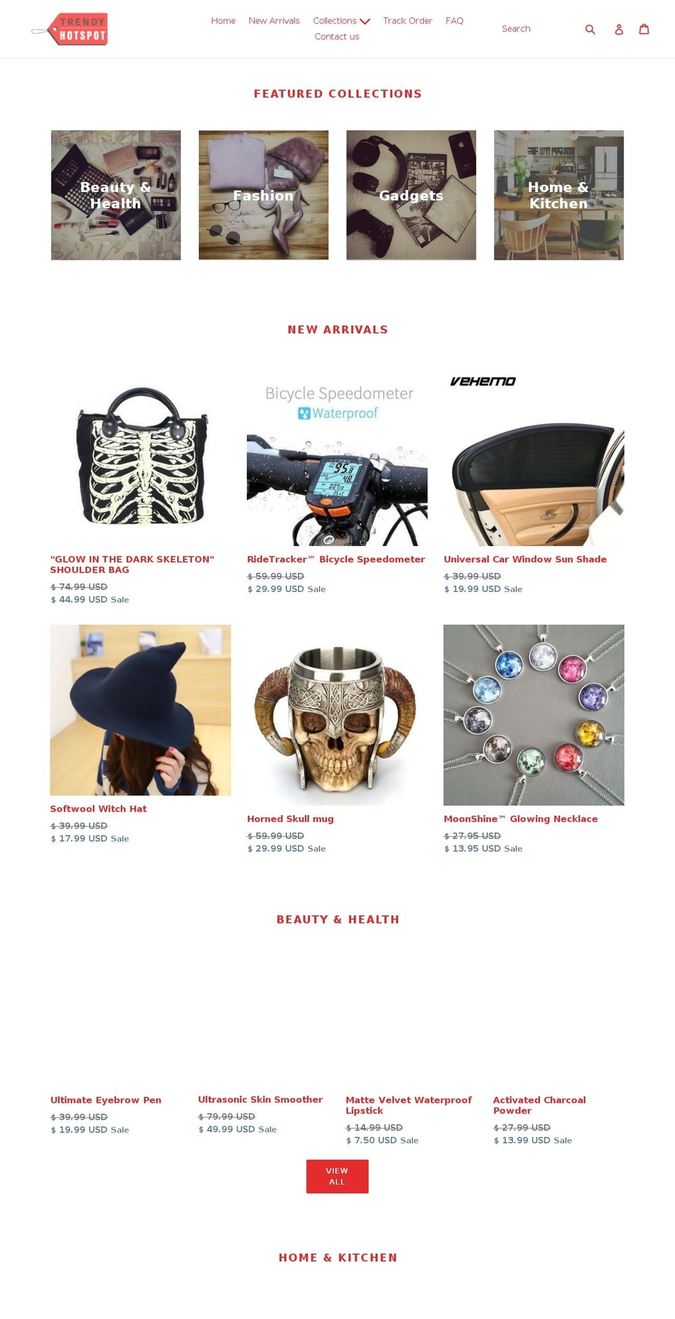 trendyhotspot.com shopify website screenshot