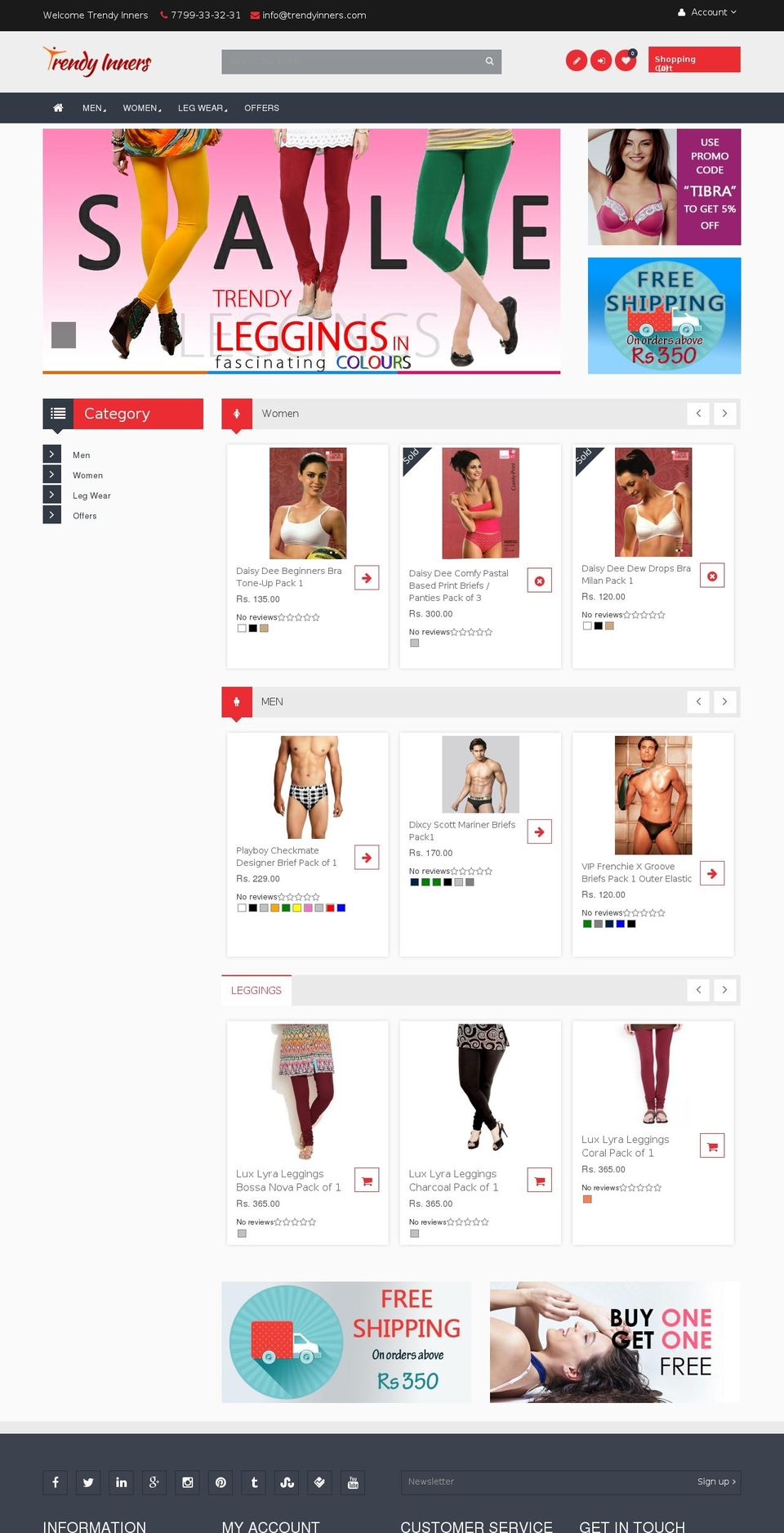 trendyinners.myshopify.com shopify website screenshot