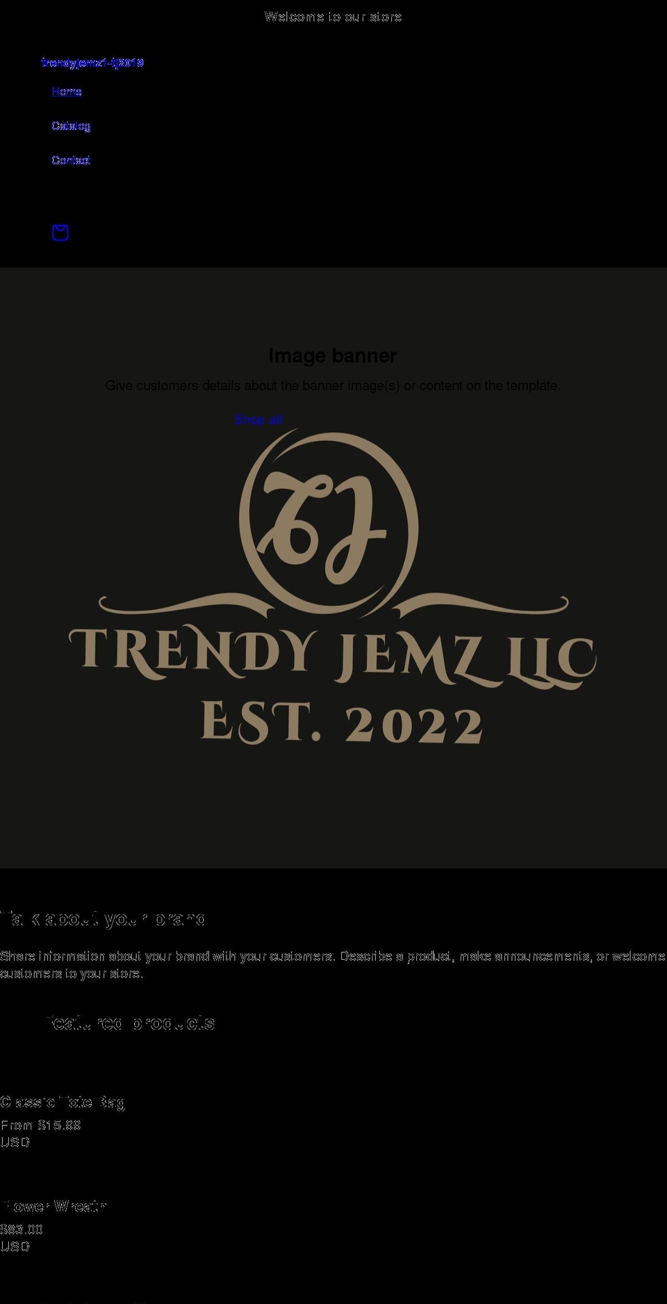 trendyjemz.com shopify website screenshot