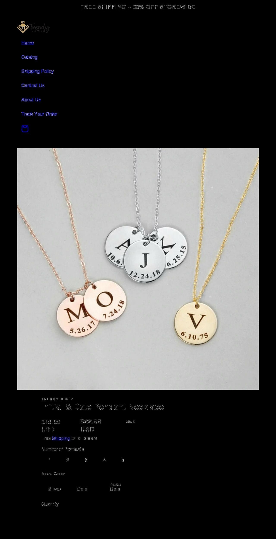 trendyjewlz.com shopify website screenshot