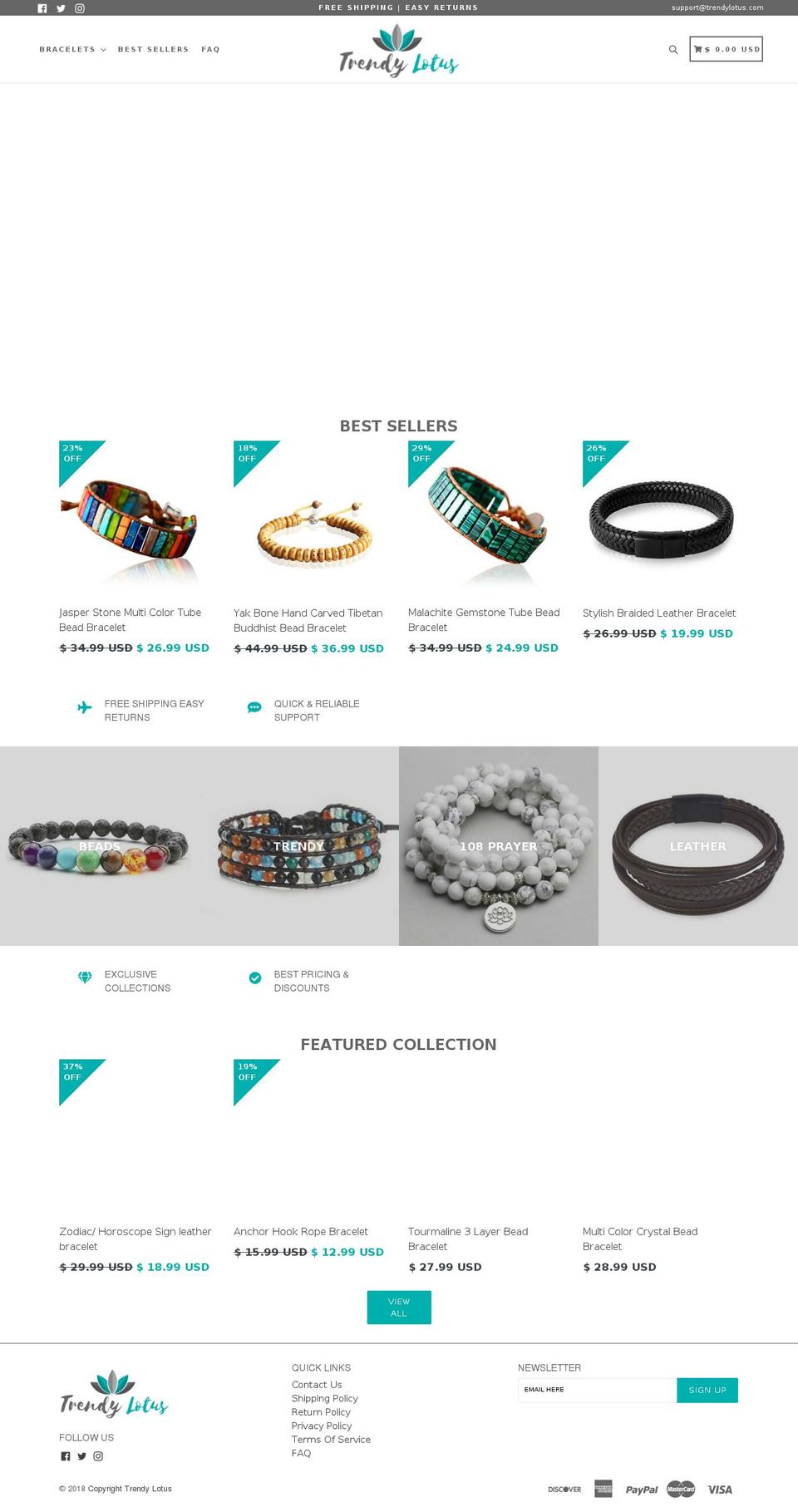 trendylotus.com — Shopify storefront screenshot