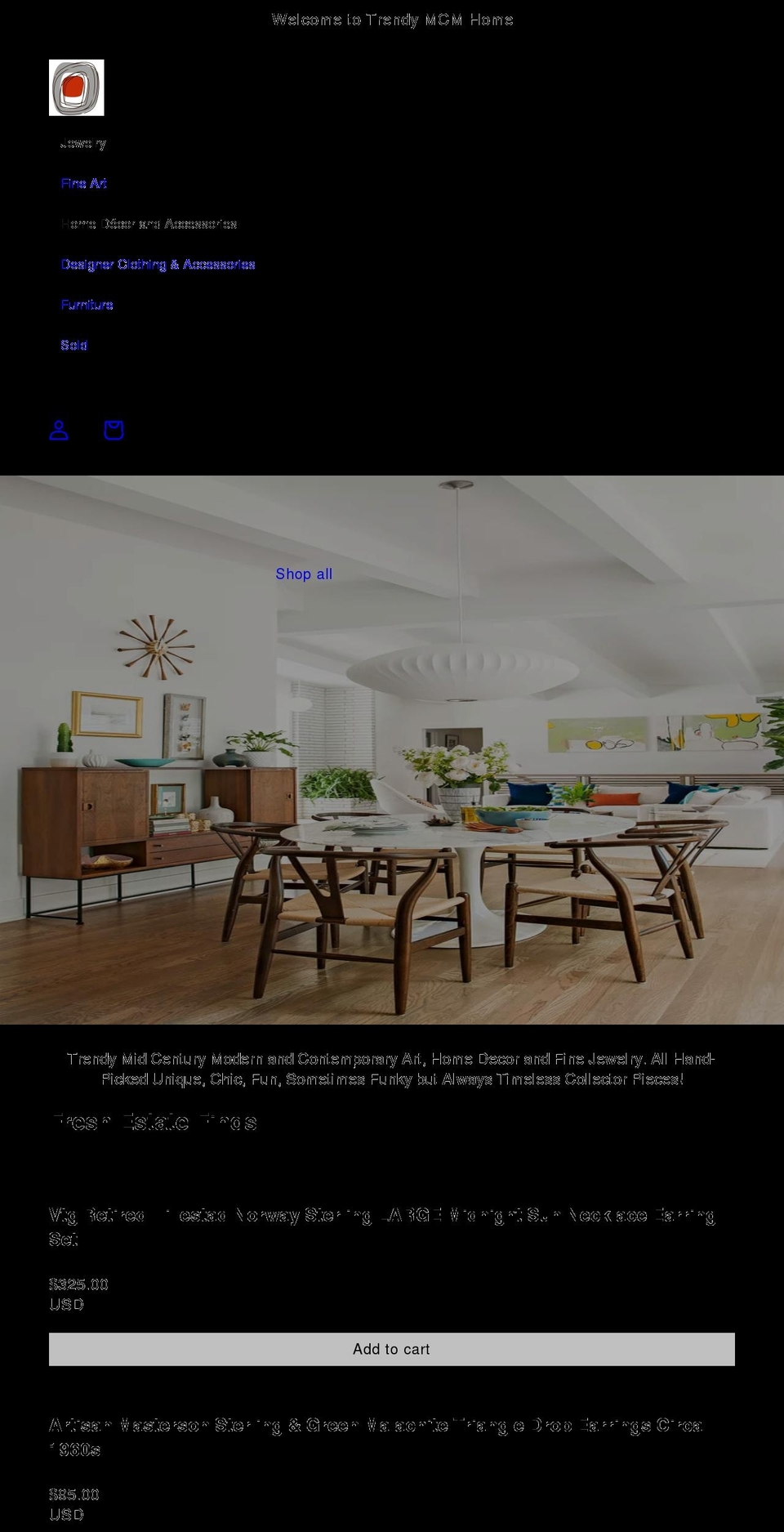 trendymcmhome.com shopify website screenshot