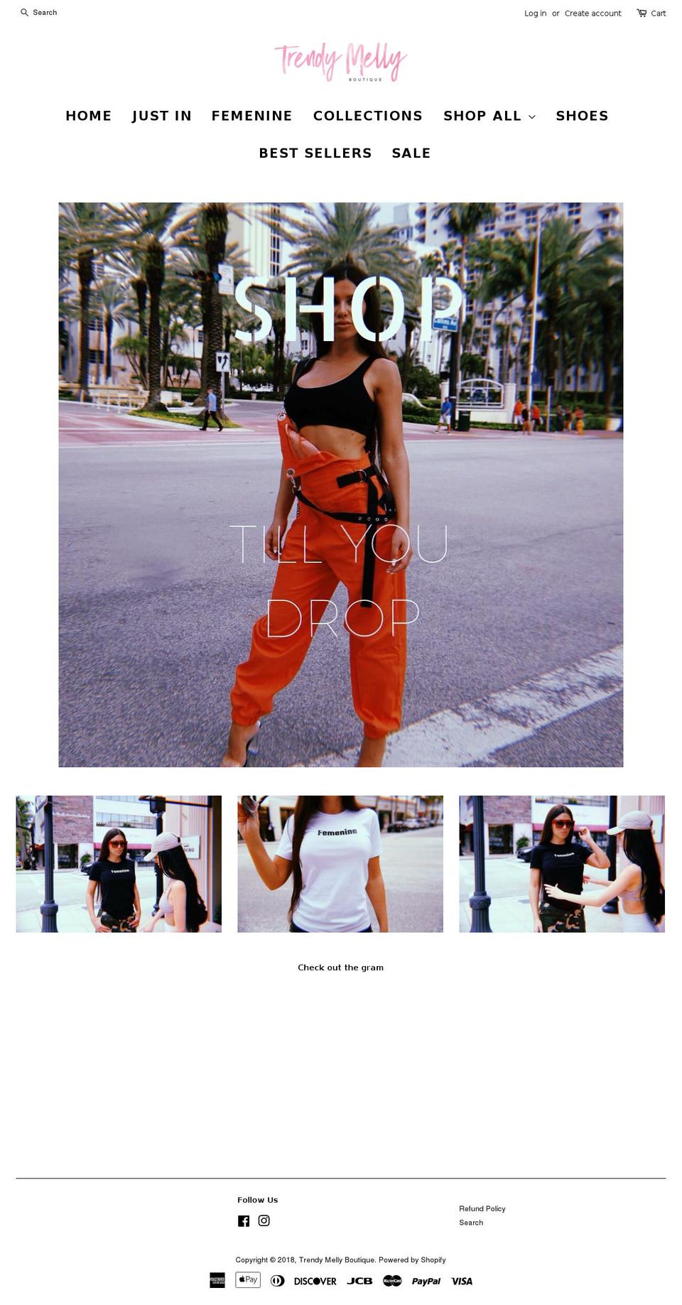 trendymelly.com shopify website screenshot