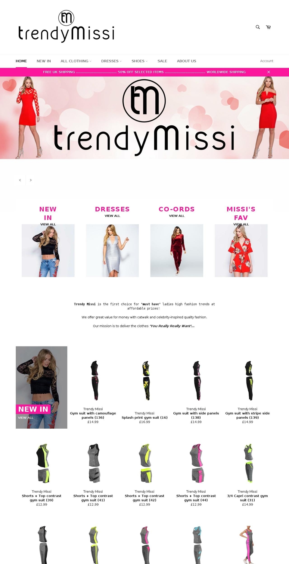 trendymissi.com — Shopify storefront screenshot