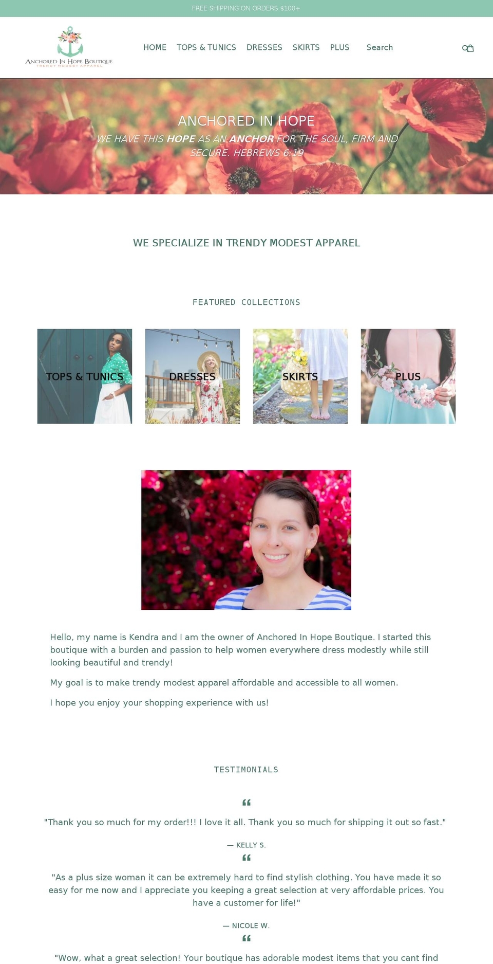 trendymodestapparel.com — Shopify storefront screenshot