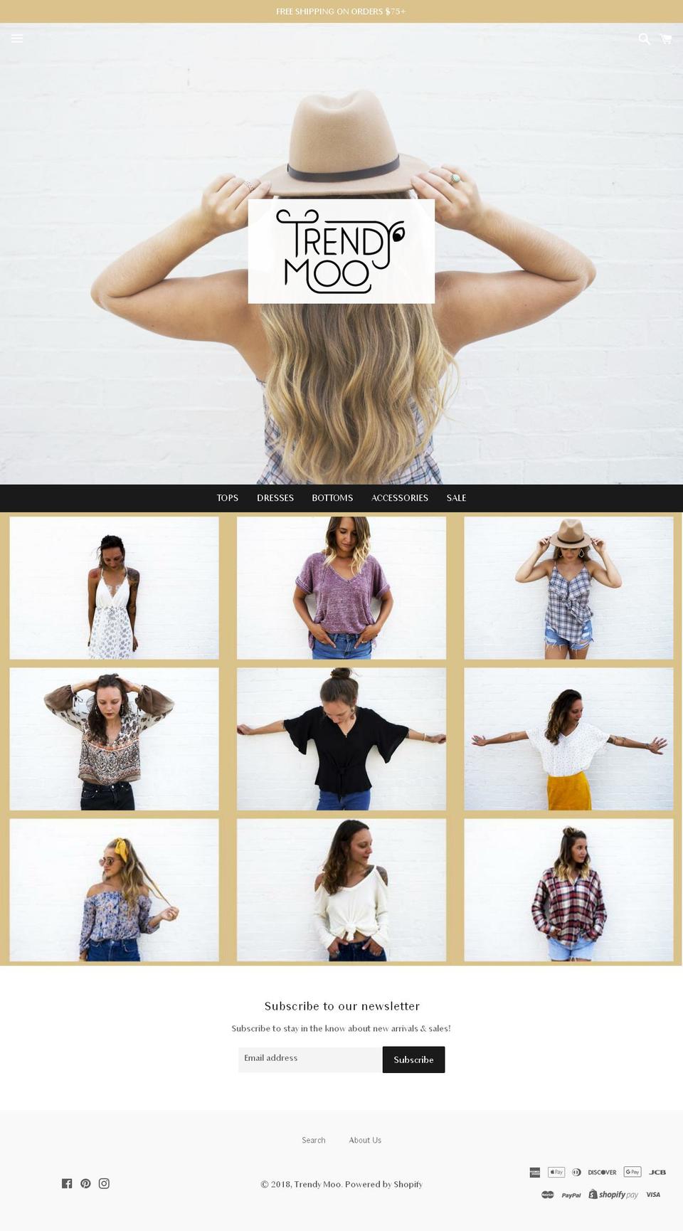 trendymoo.com shopify website screenshot