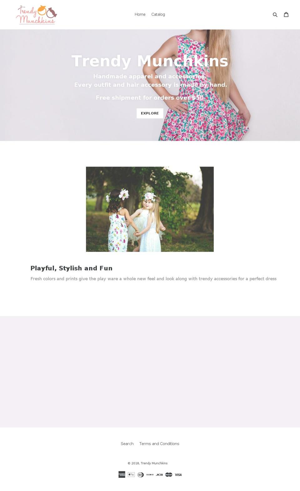 trendymunchkins.com shopify website screenshot