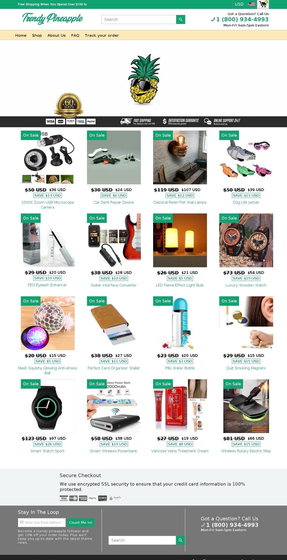 trendypineapple.com — Shopify storefront screenshot