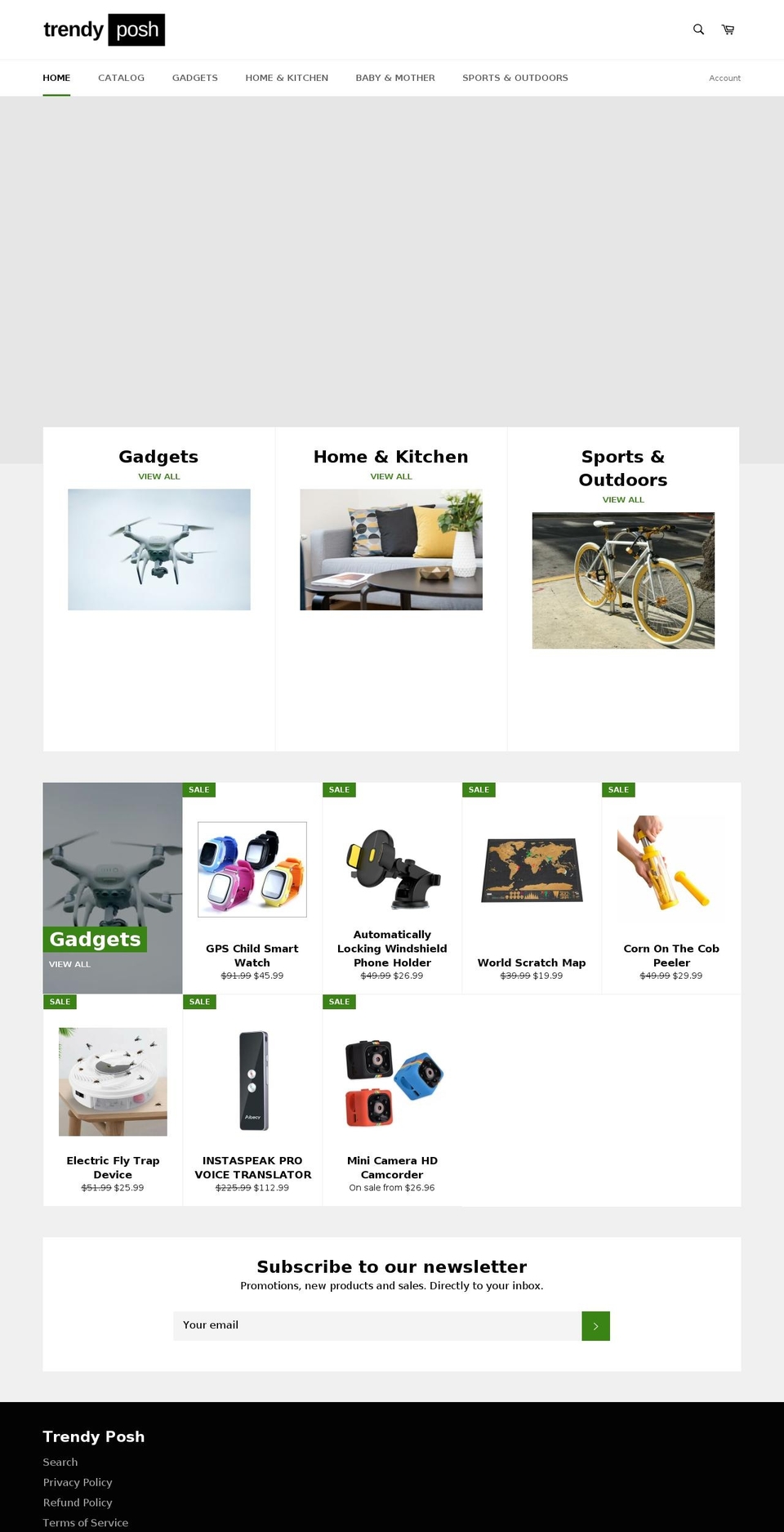 trendyposh.com — Shopify storefront screenshot