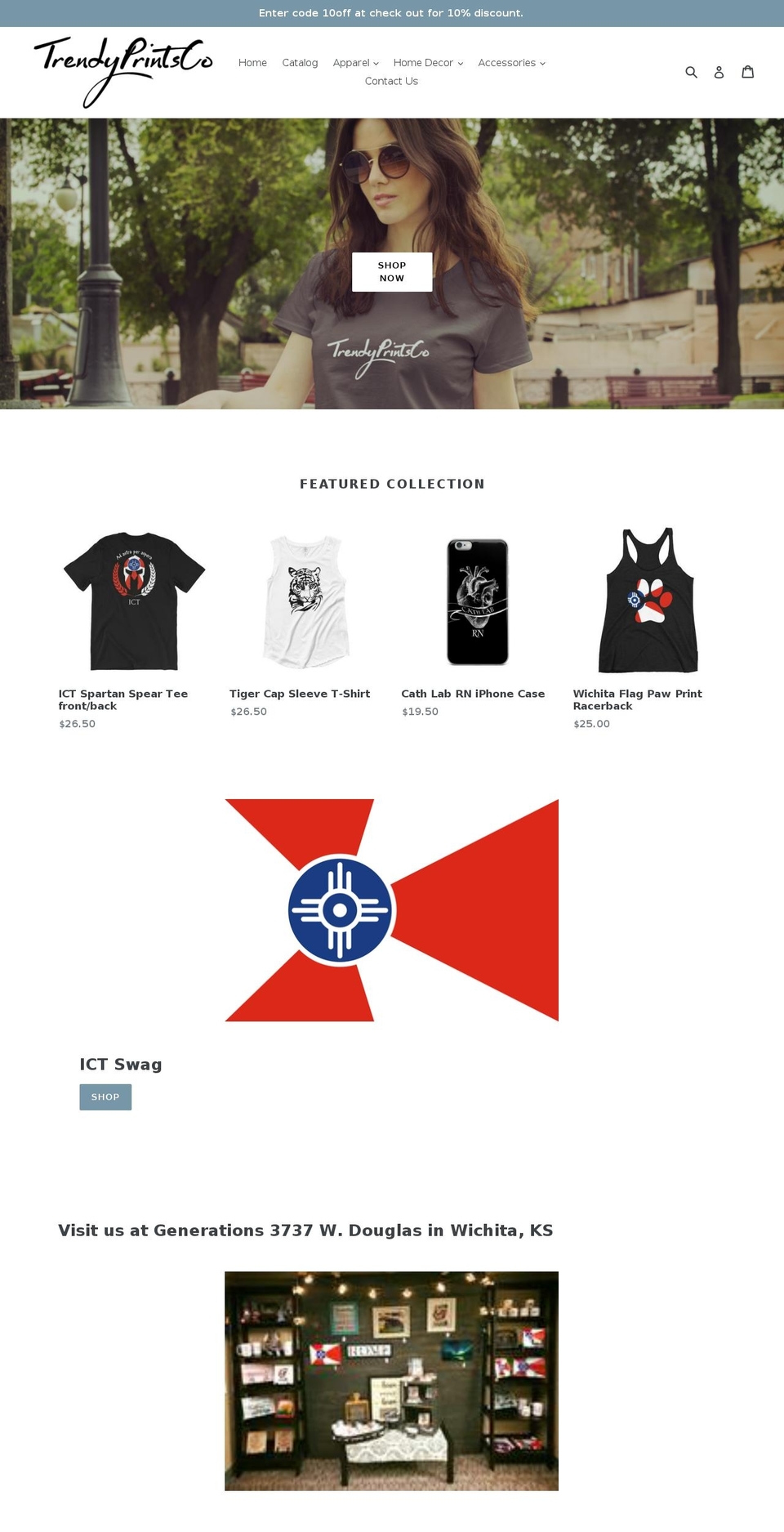 trendyprintsco.com — Shopify storefront screenshot