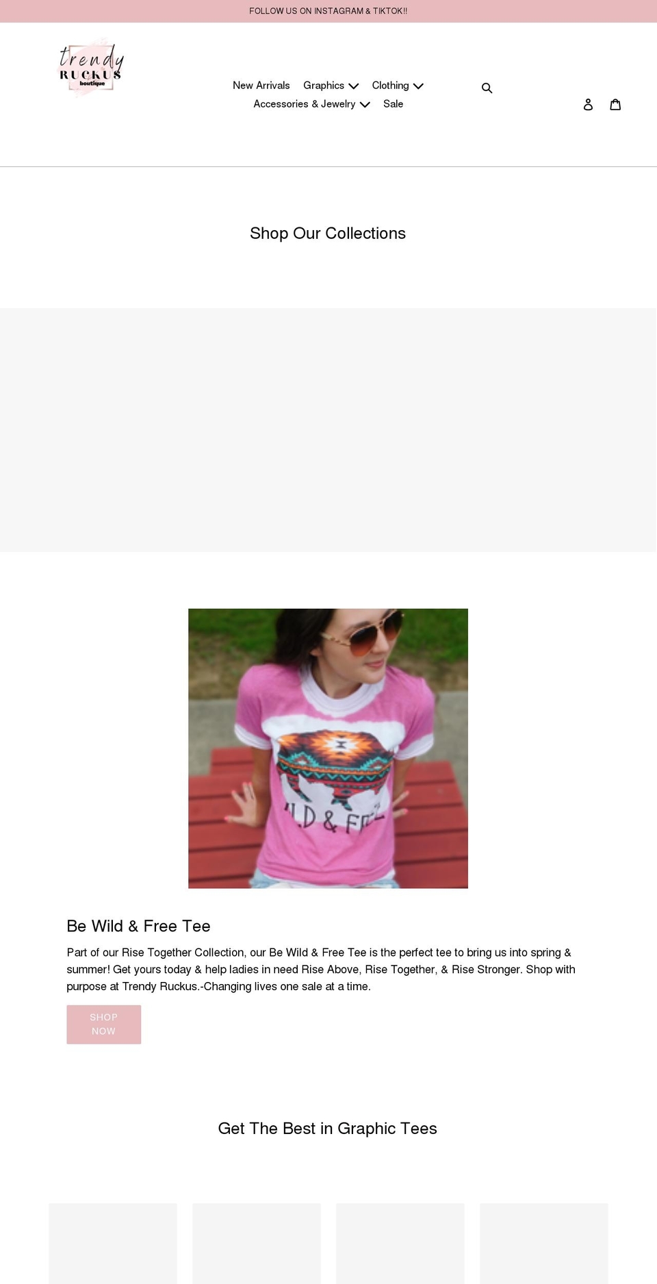 trendyruckus.com shopify website screenshot