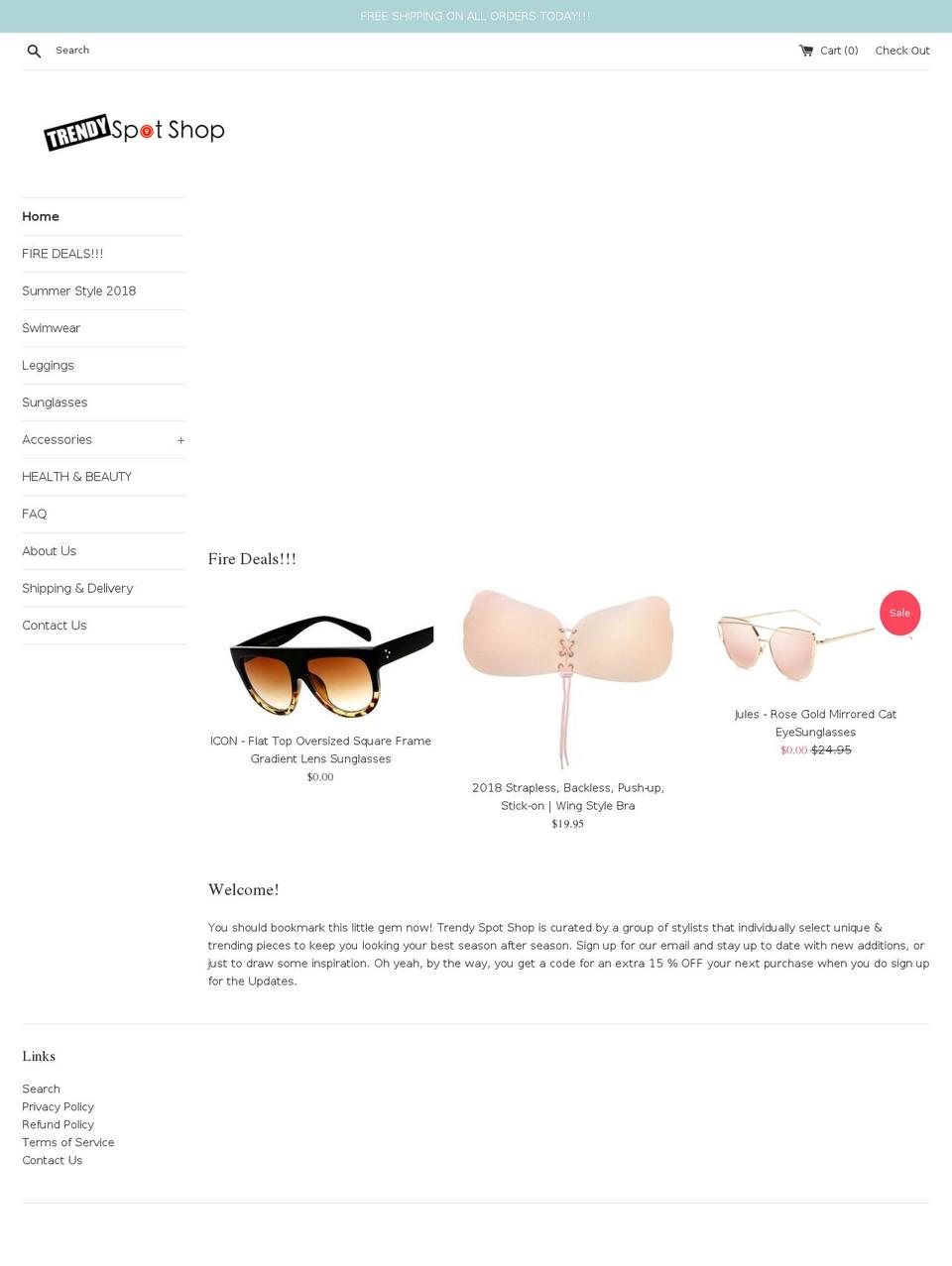 trendyspotshop.com — Shopify storefront screenshot