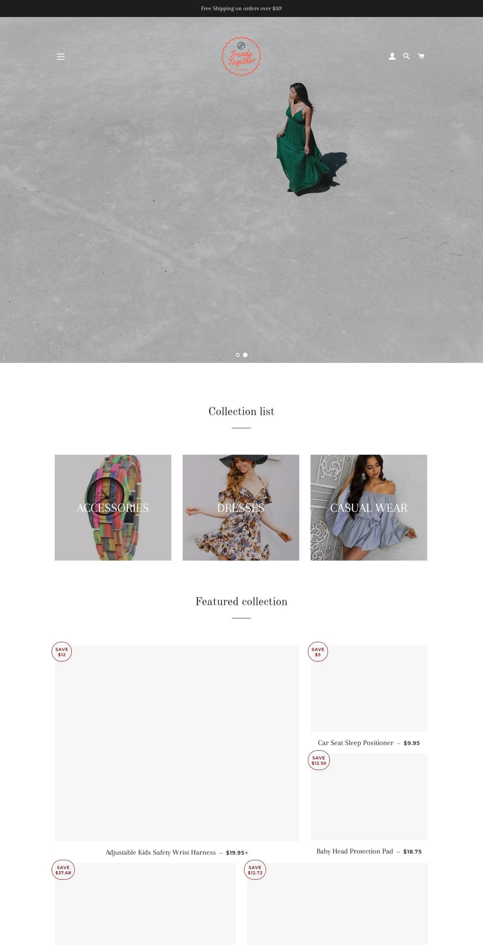 trendytogether.com — Shopify storefront screenshot