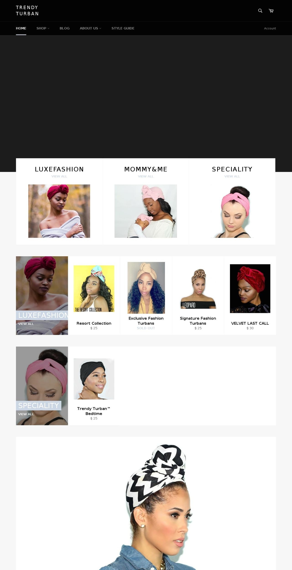trendyturban.com shopify website screenshot