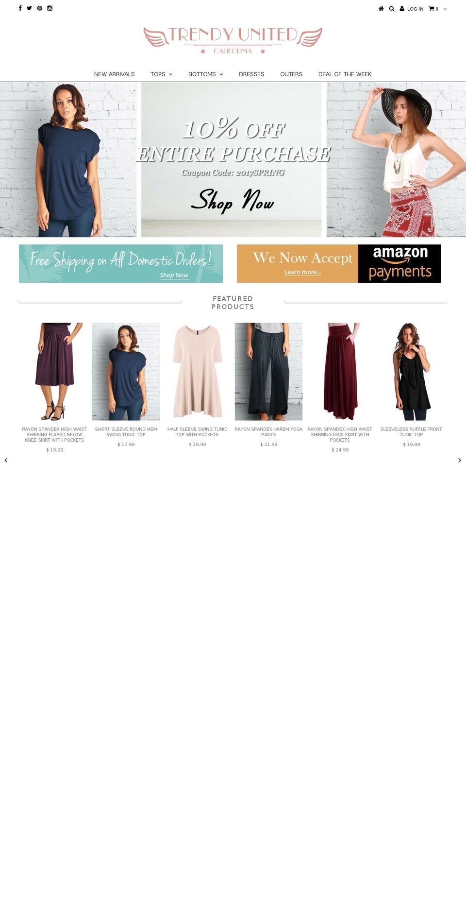trendyunited.com shopify website screenshot