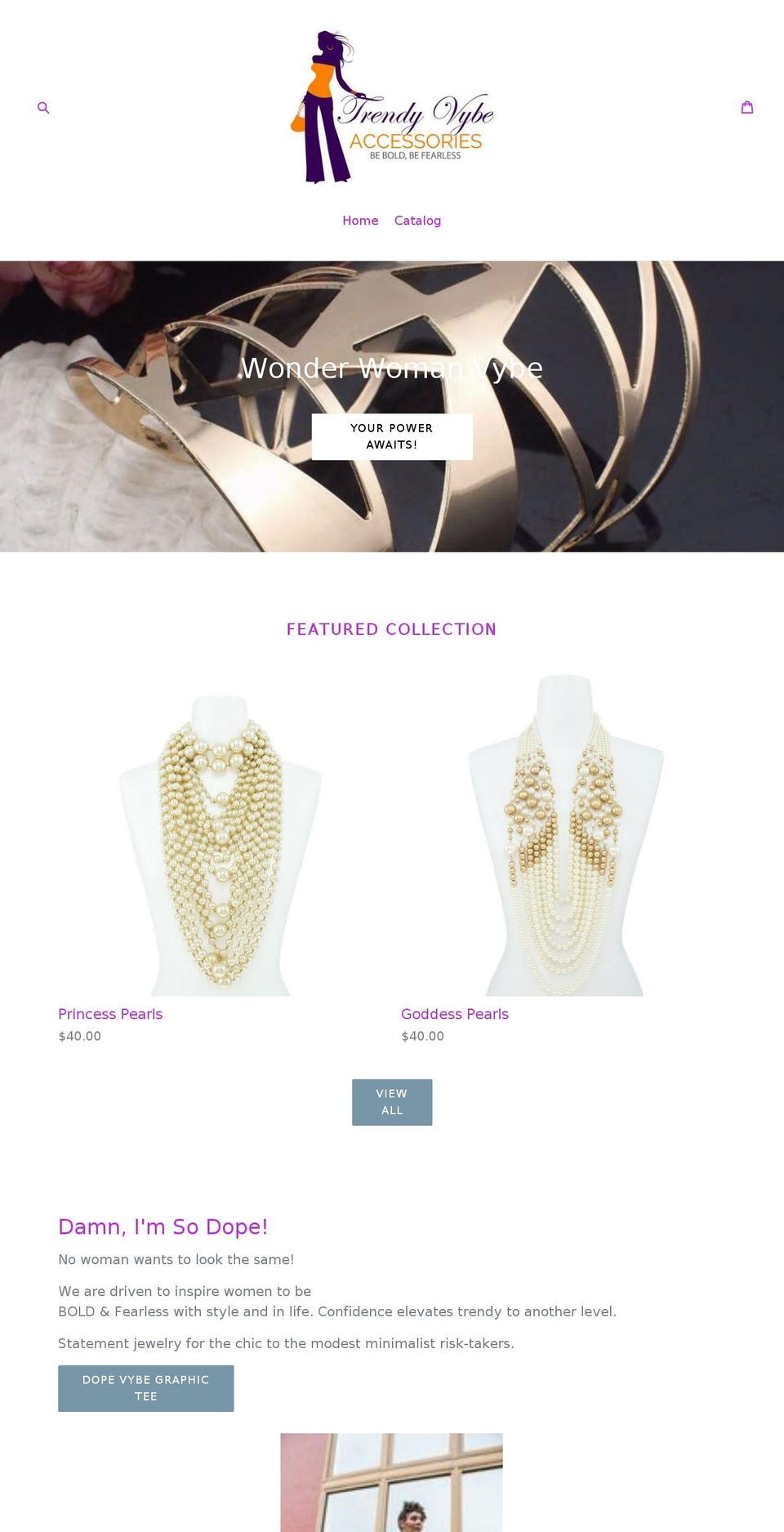 trendyvybe.store shopify website screenshot