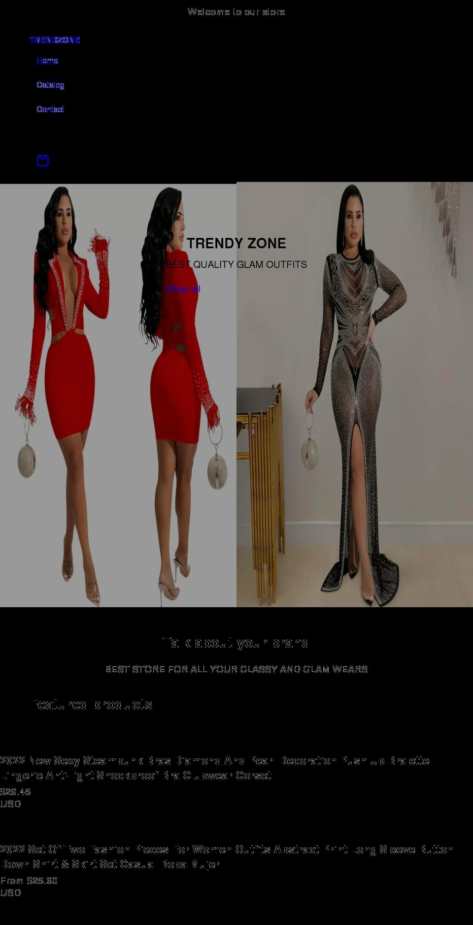 trendyzone.net shopify website screenshot