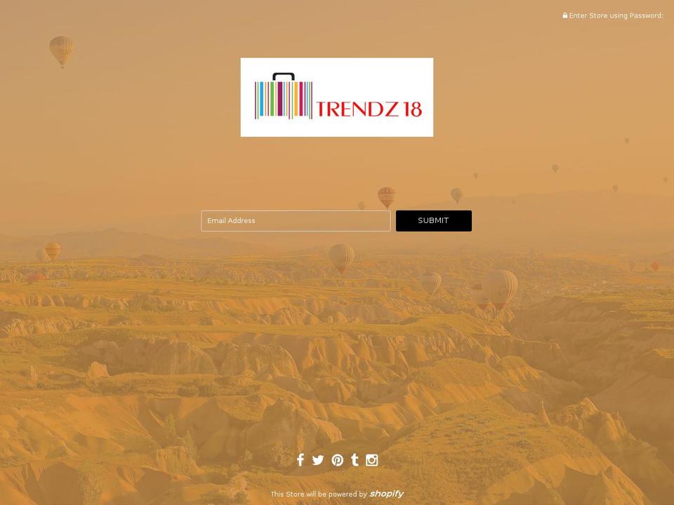 trendz18.com shopify website screenshot