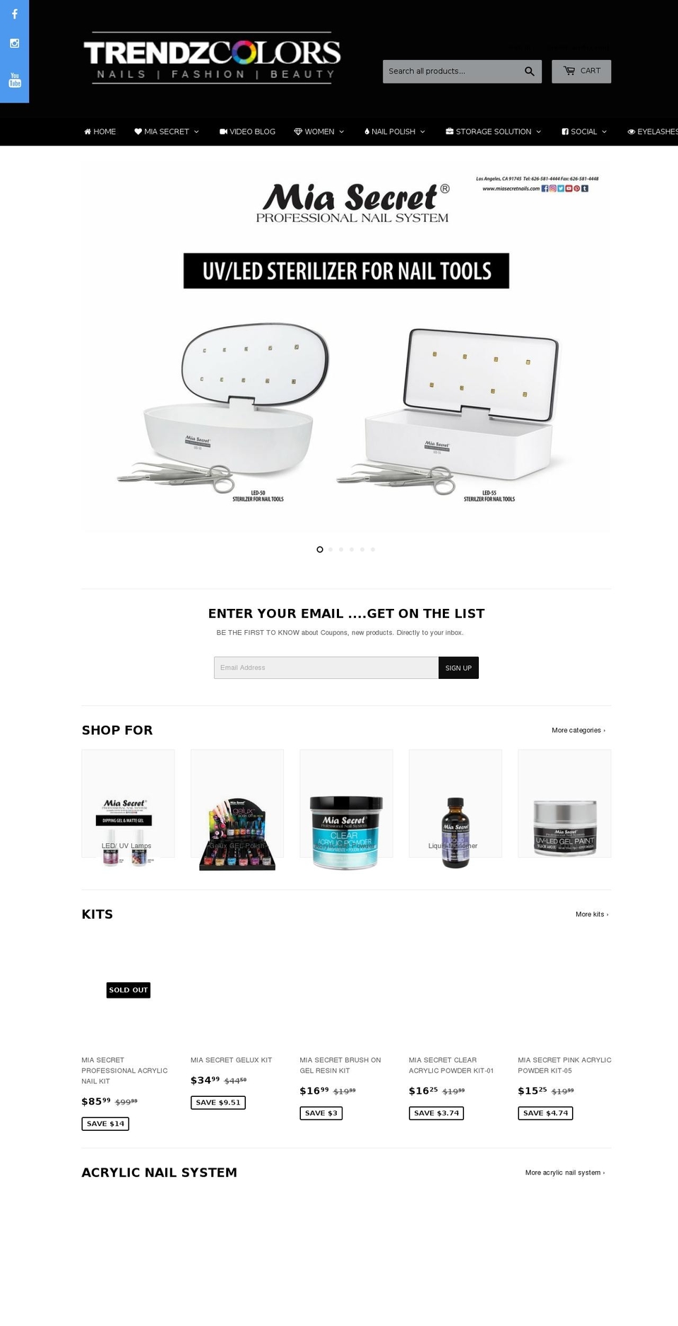 trendzcolors.com — Shopify storefront screenshot