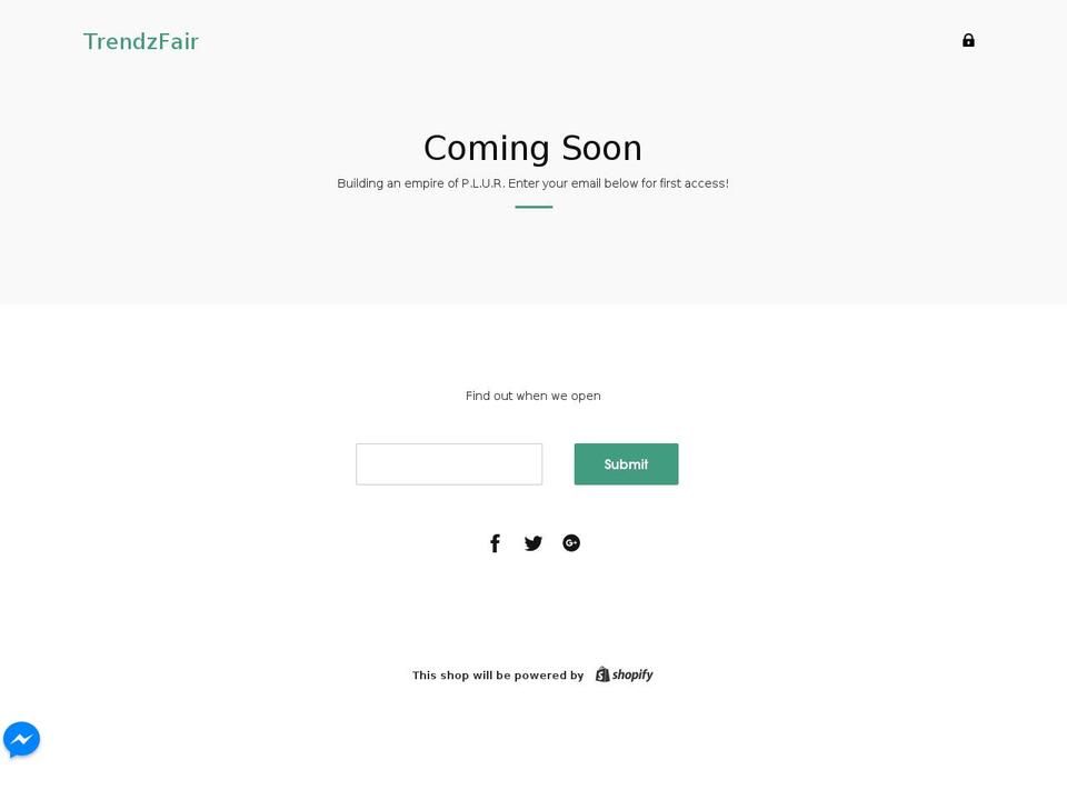 trendzfair.com shopify website screenshot