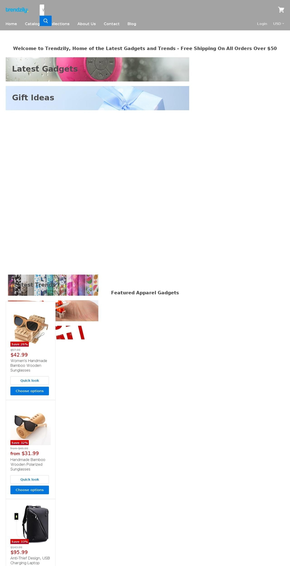 trendzily.com — Shopify storefront screenshot