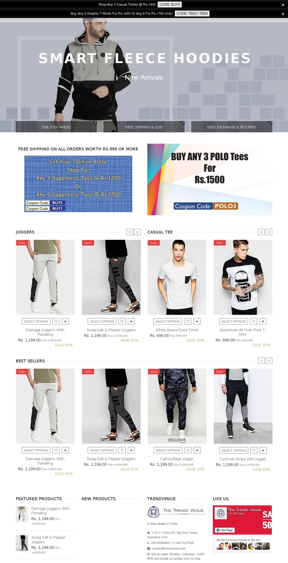 trendzvenue.com shopify website screenshot