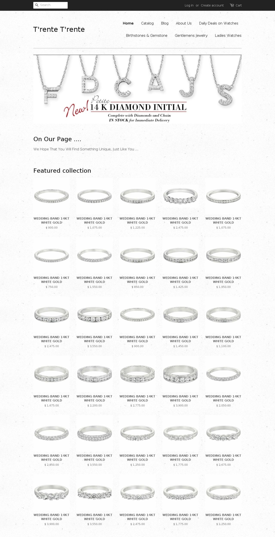 trentefinejewelry.com shopify website screenshot