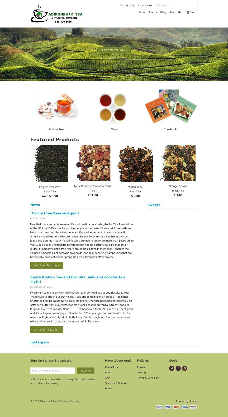 trentonteas.com — Shopify storefront screenshot