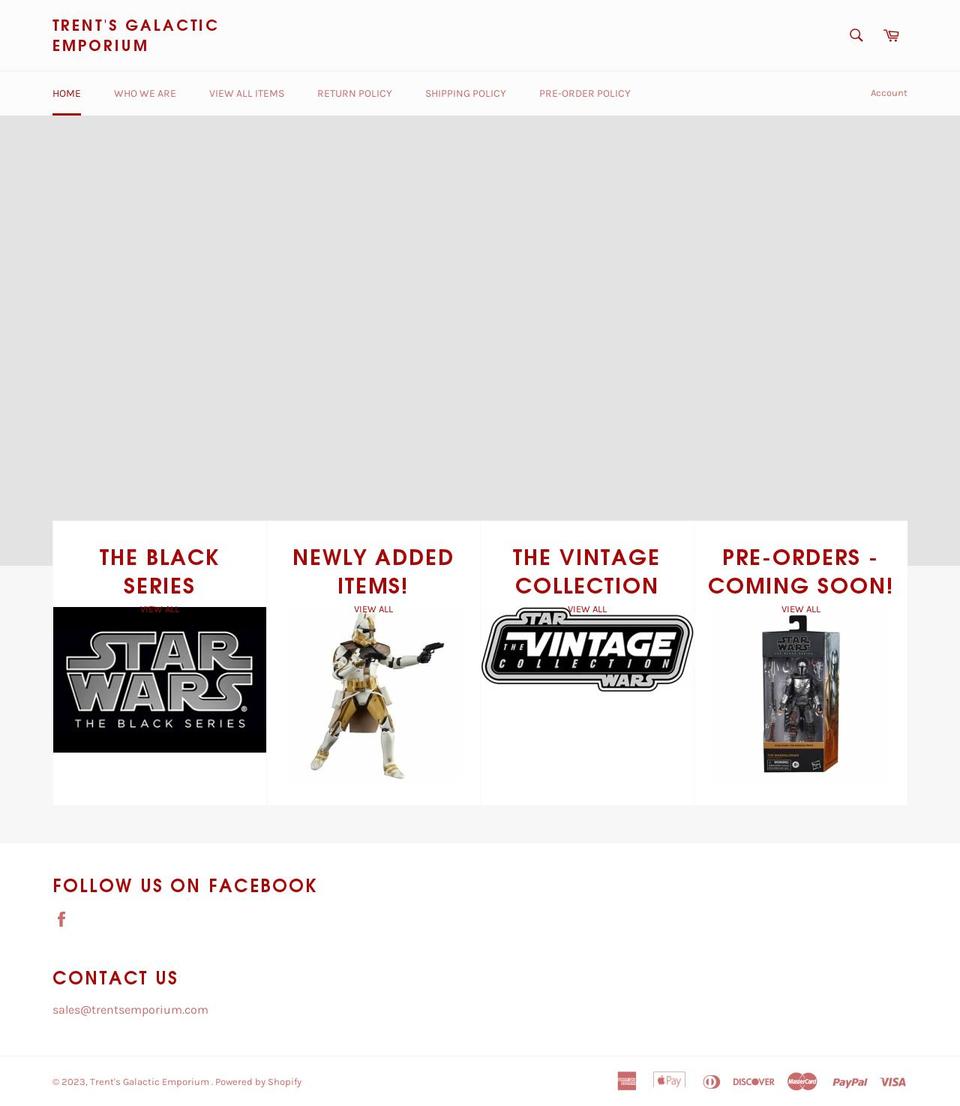 trentsemporium.com — Shopify storefront screenshot