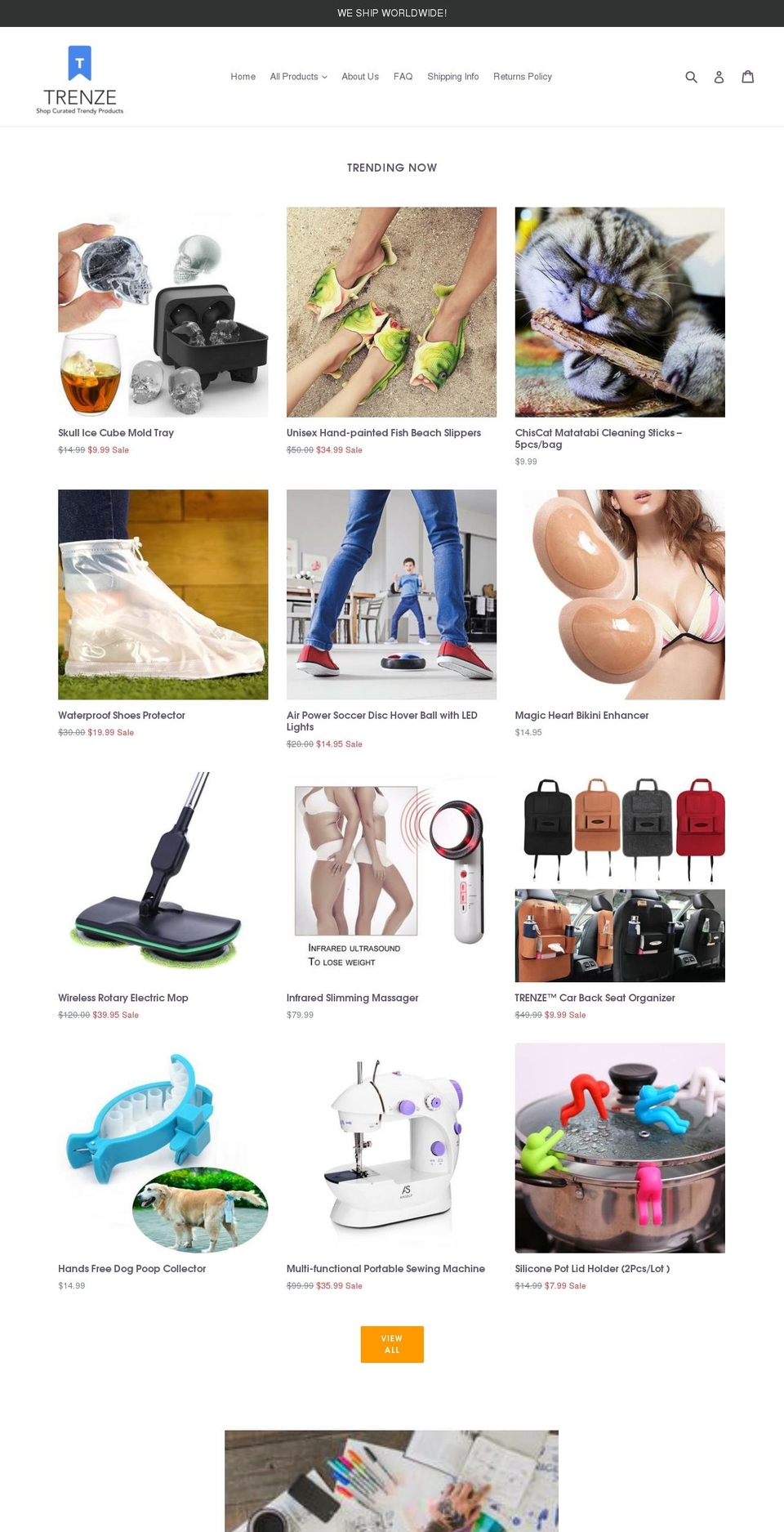 trenze.com — Shopify storefront screenshot