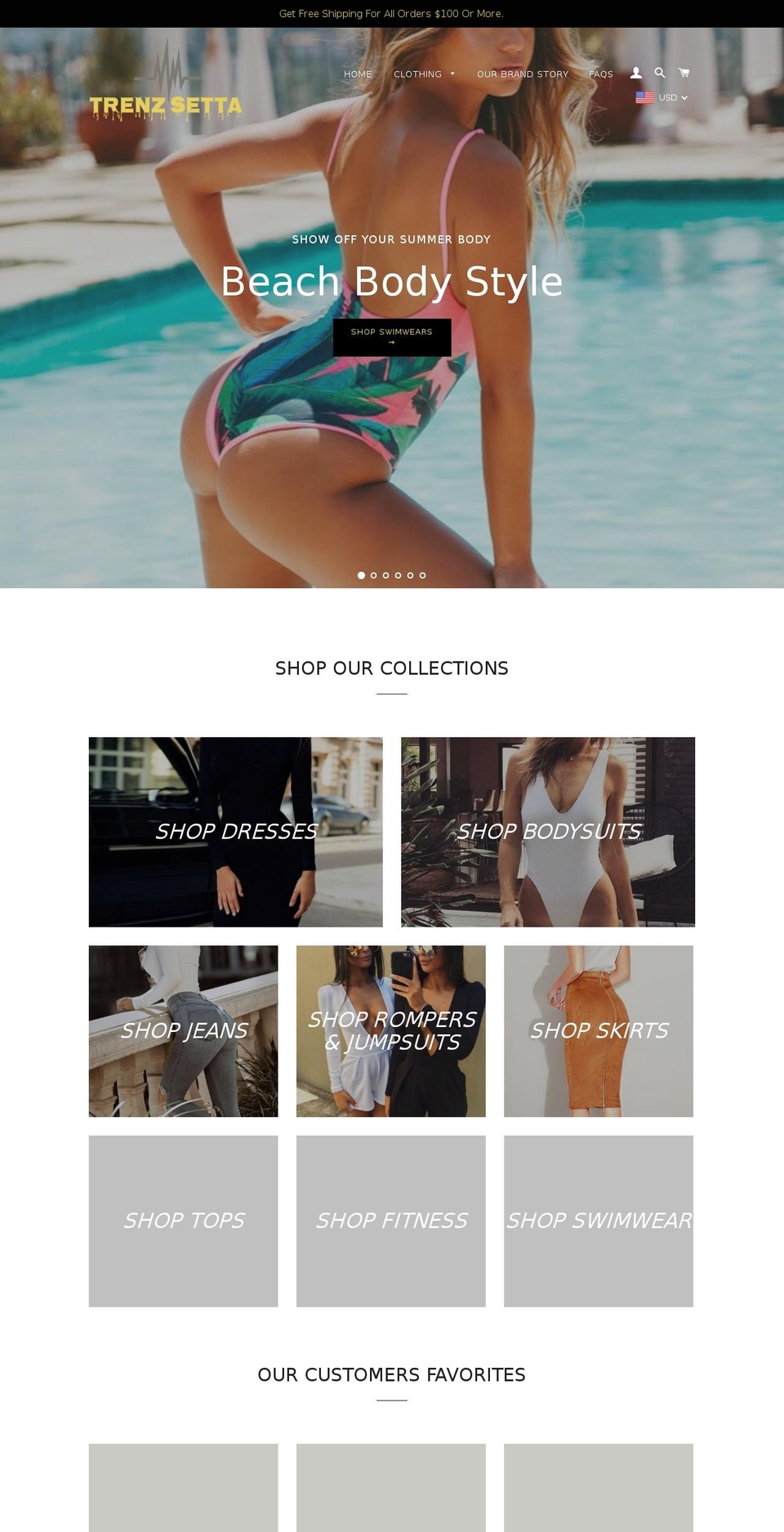 trenzsetta.com — Shopify storefront screenshot
