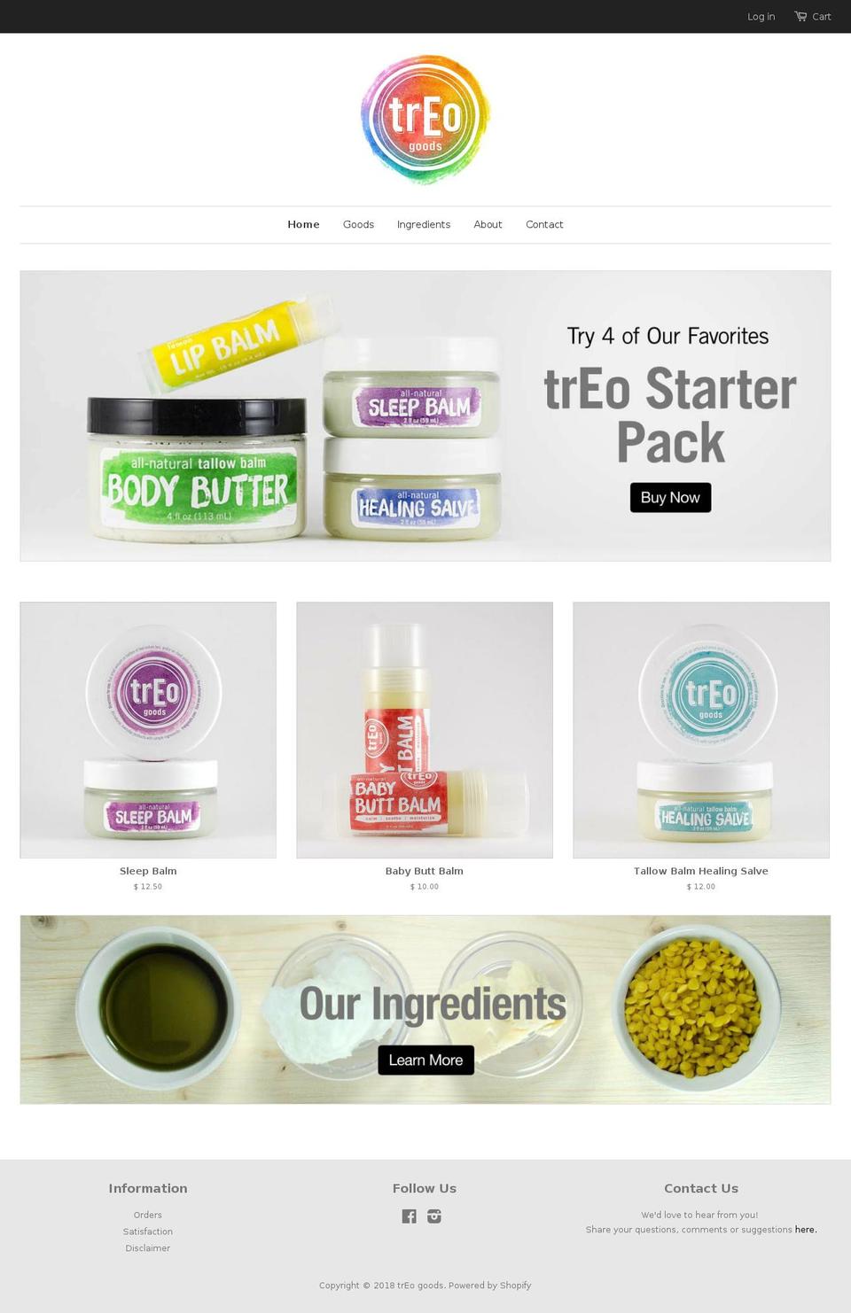 treogoods.com — Shopify storefront screenshot