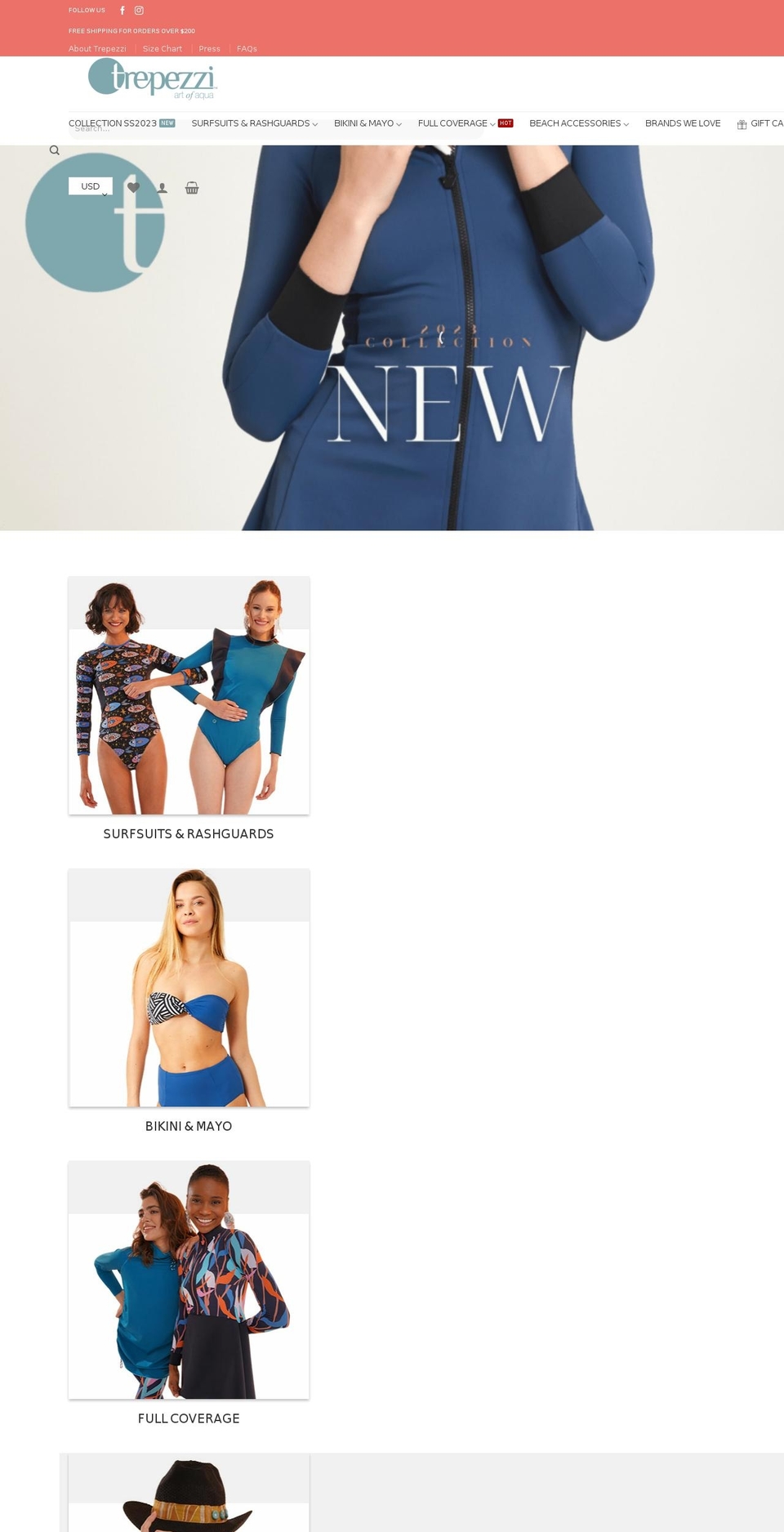 trepezzi.com — Shopify storefront screenshot