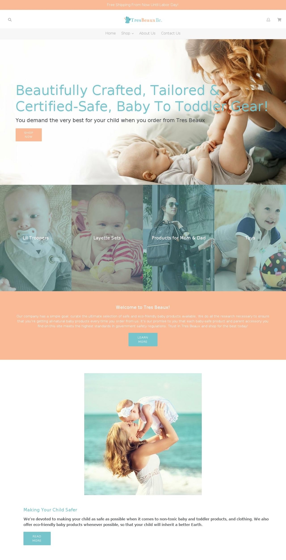 tres-beaux.com — Shopify storefront screenshot