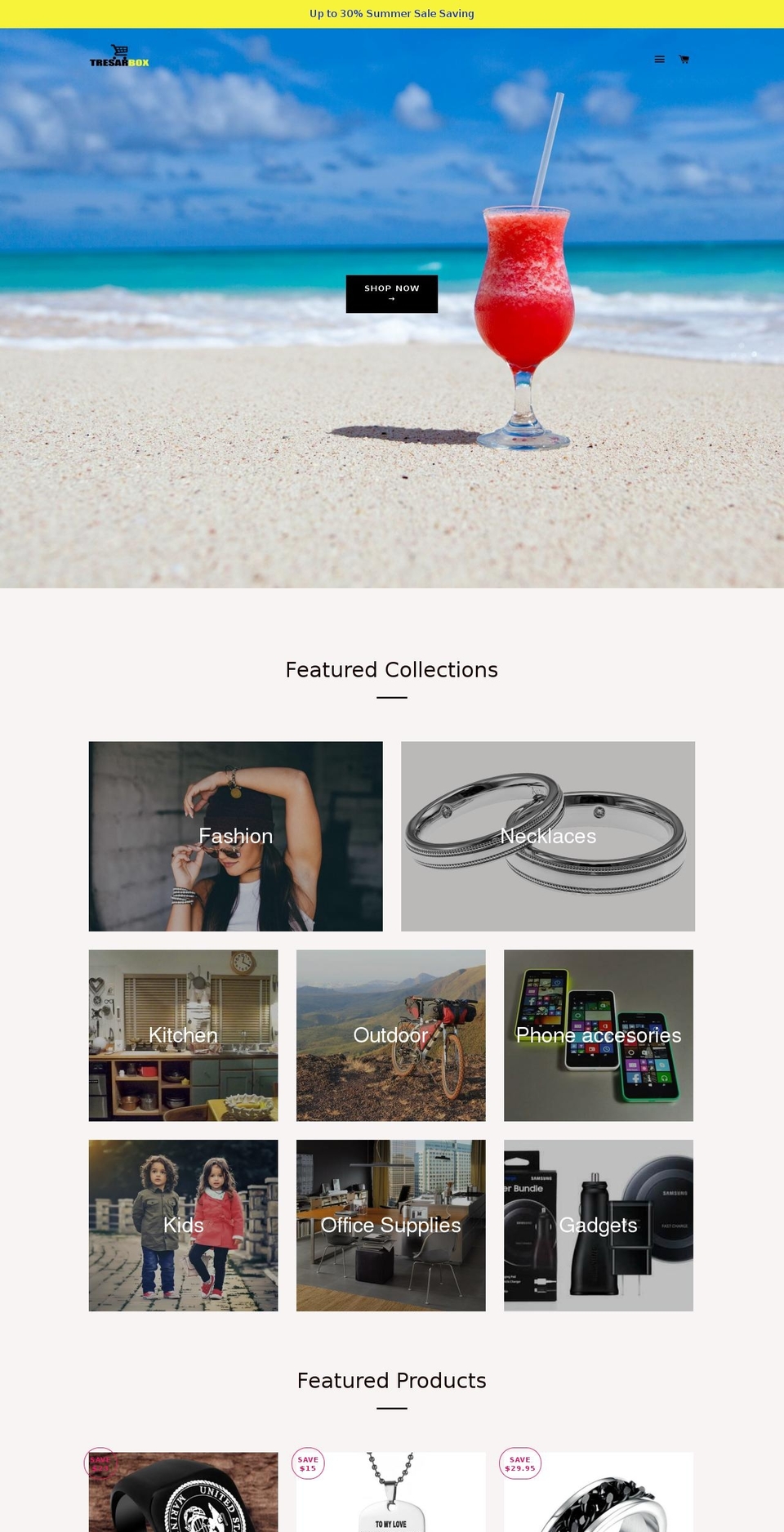 tresarbox.com — Shopify storefront screenshot