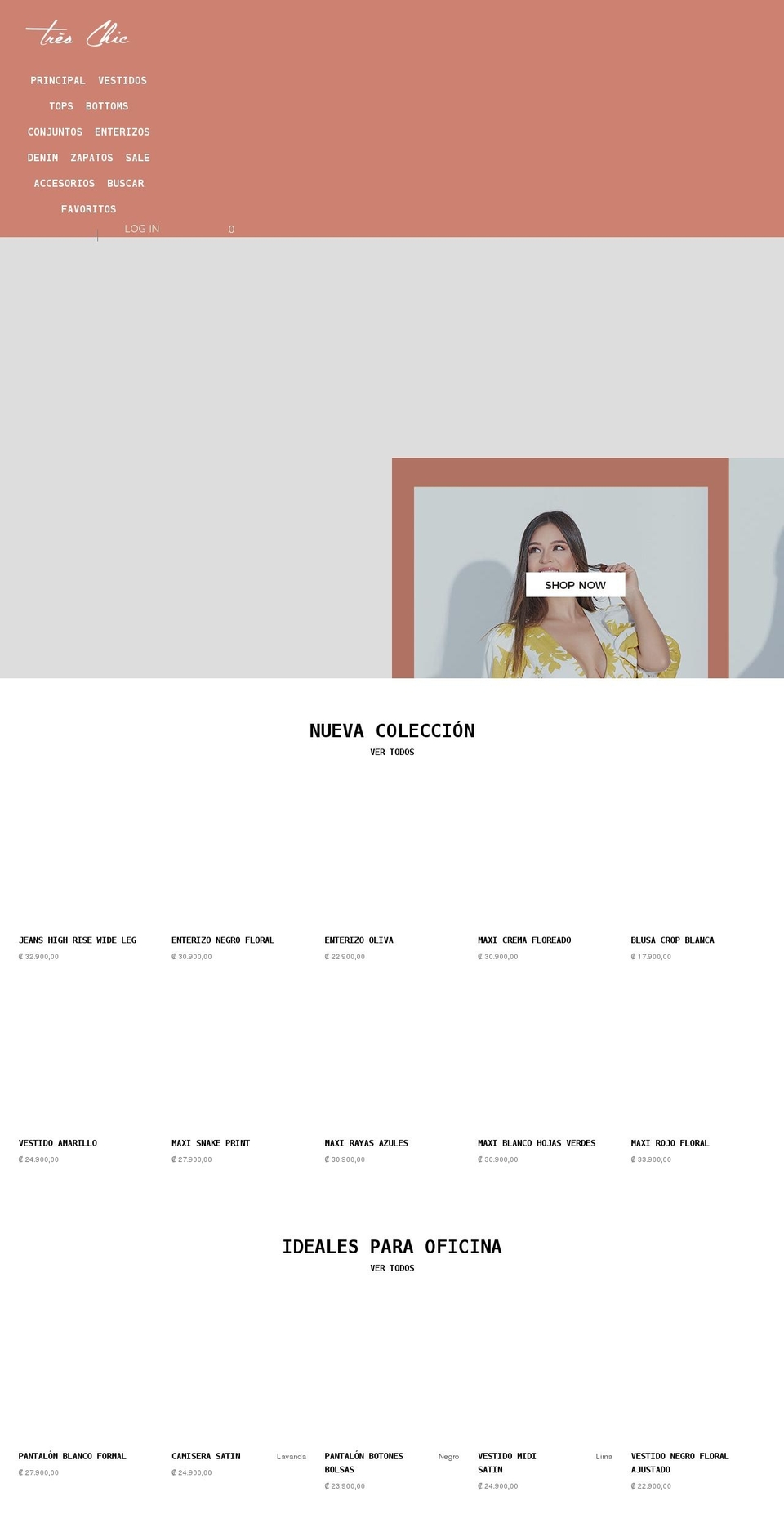 treschiccr.com — Shopify storefront screenshot