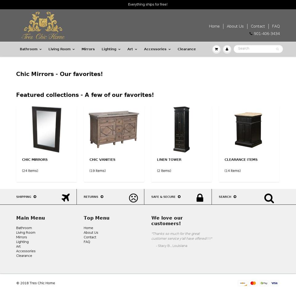 treschichome.com — Shopify storefront screenshot