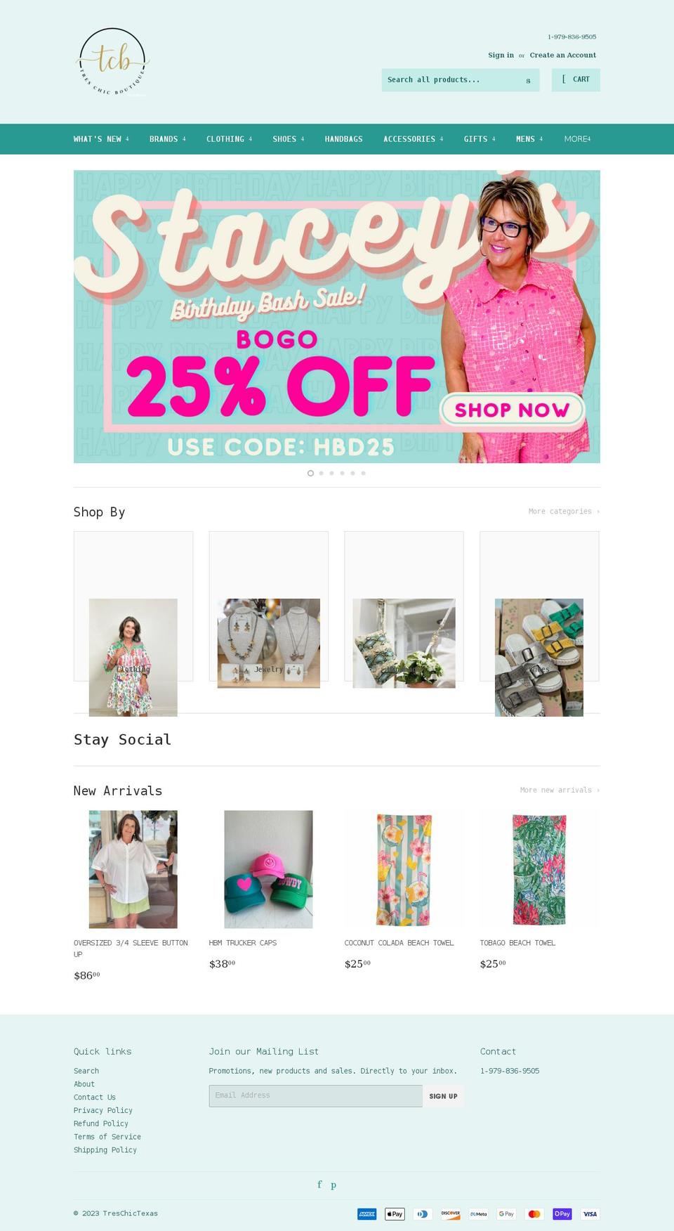 treschictexas.com shopify website screenshot