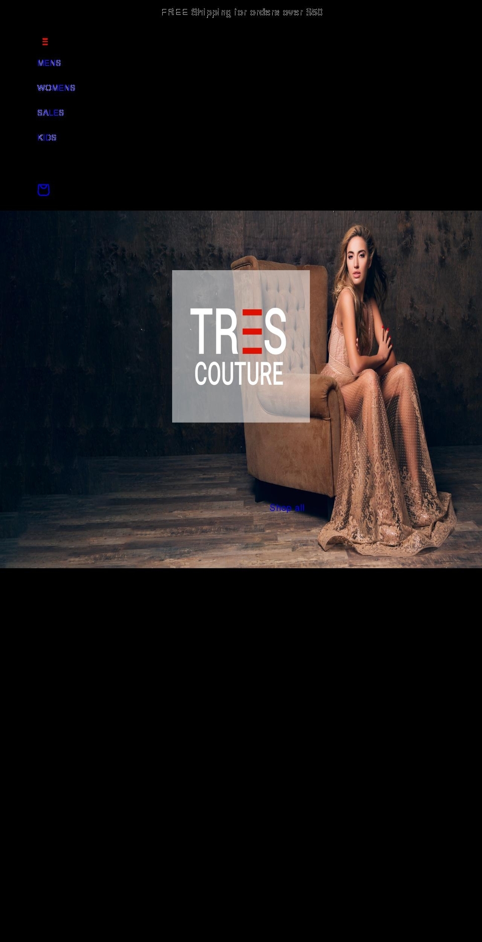 trescoture.com — Shopify storefront screenshot