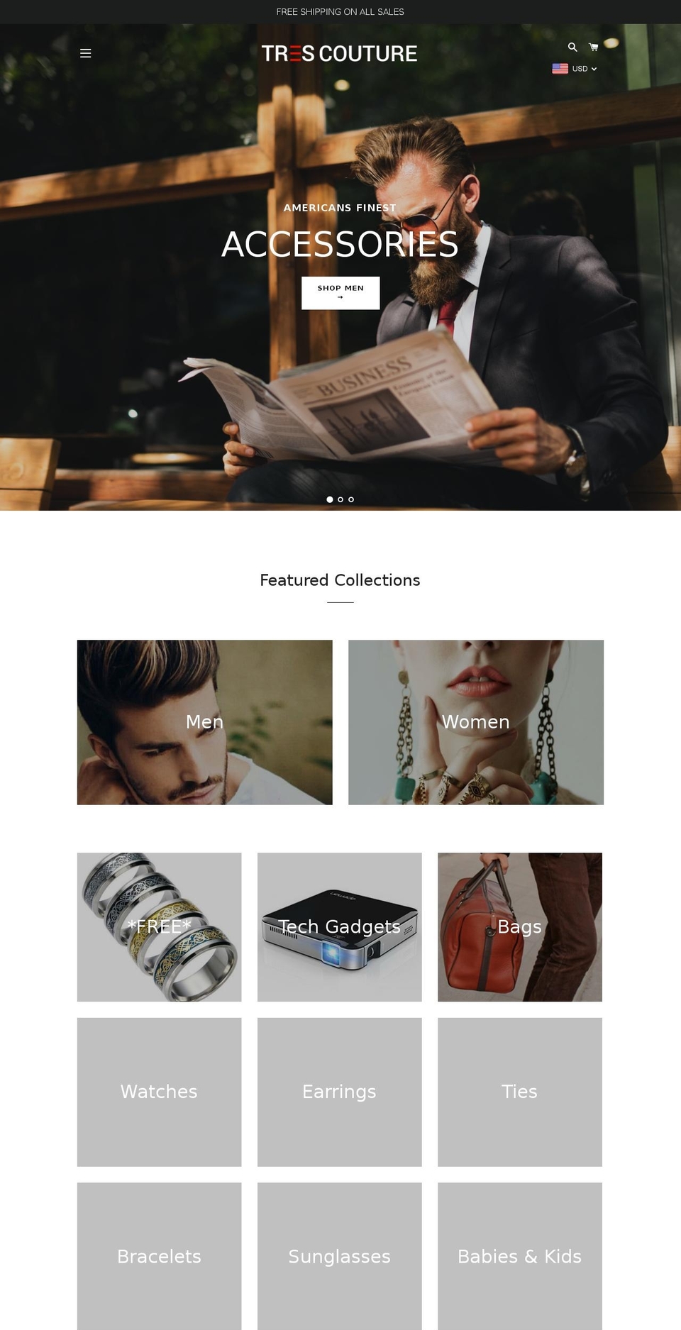 trescouture.com — Shopify storefront screenshot