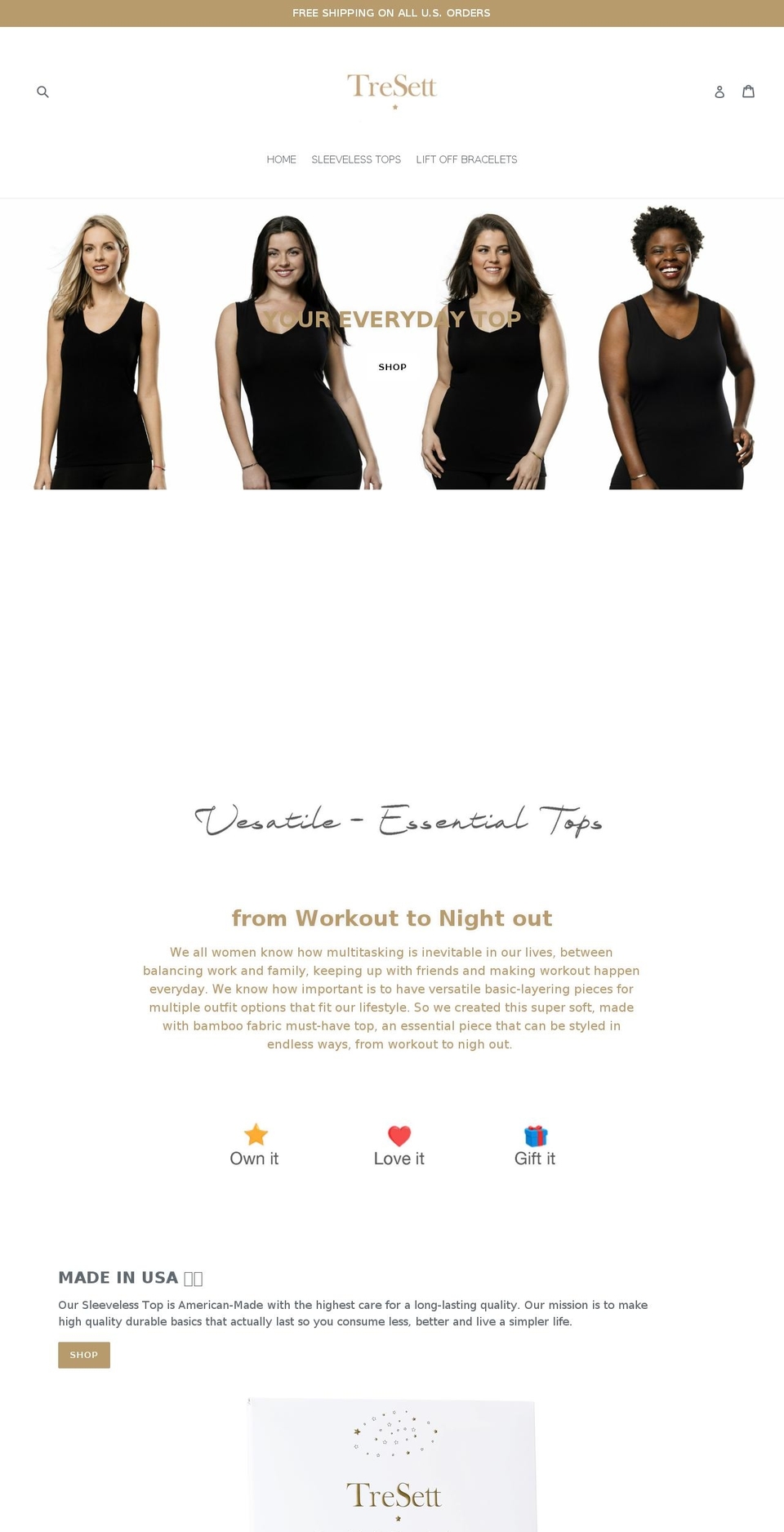 tresett.com shopify website screenshot