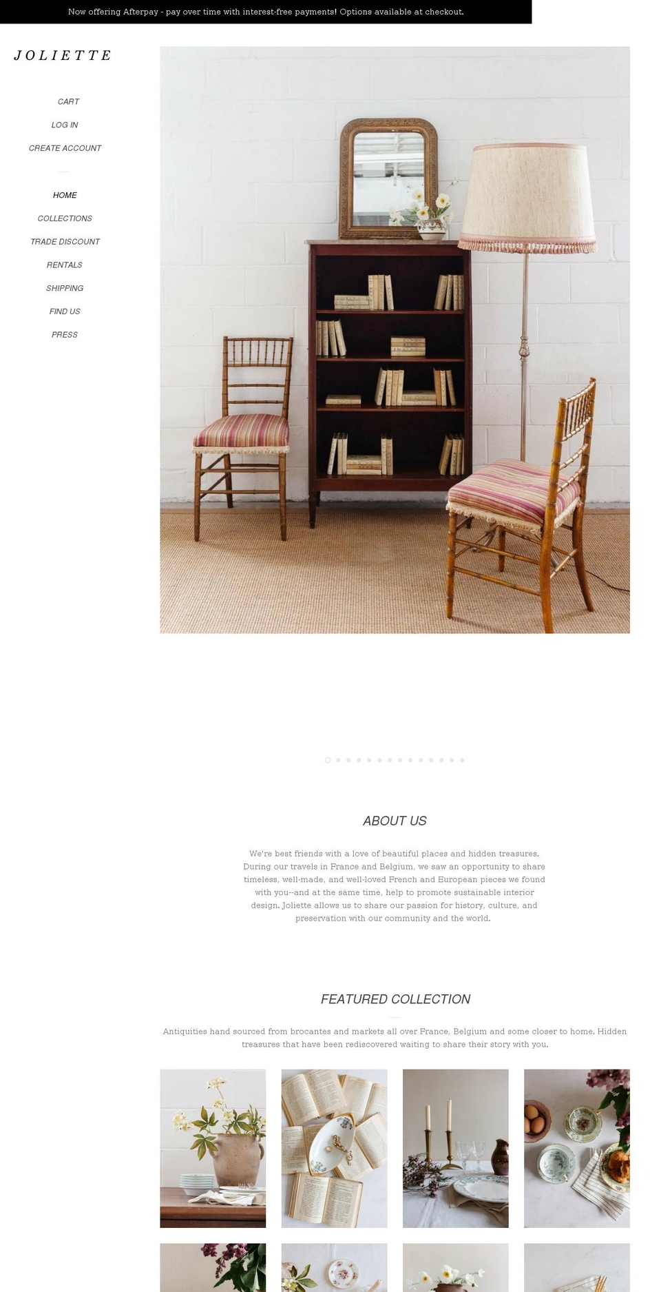 tresjoliette.com shopify website screenshot